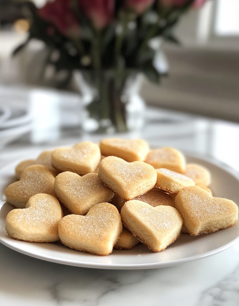 Heart-Shaped Sugar Cookies Valentine’s Day