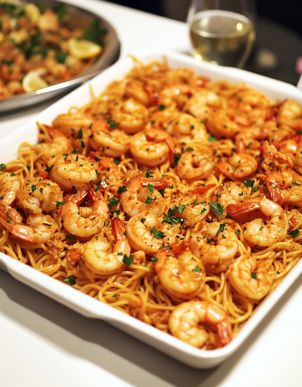 Shrimp Scampi Linguine Dinner Party