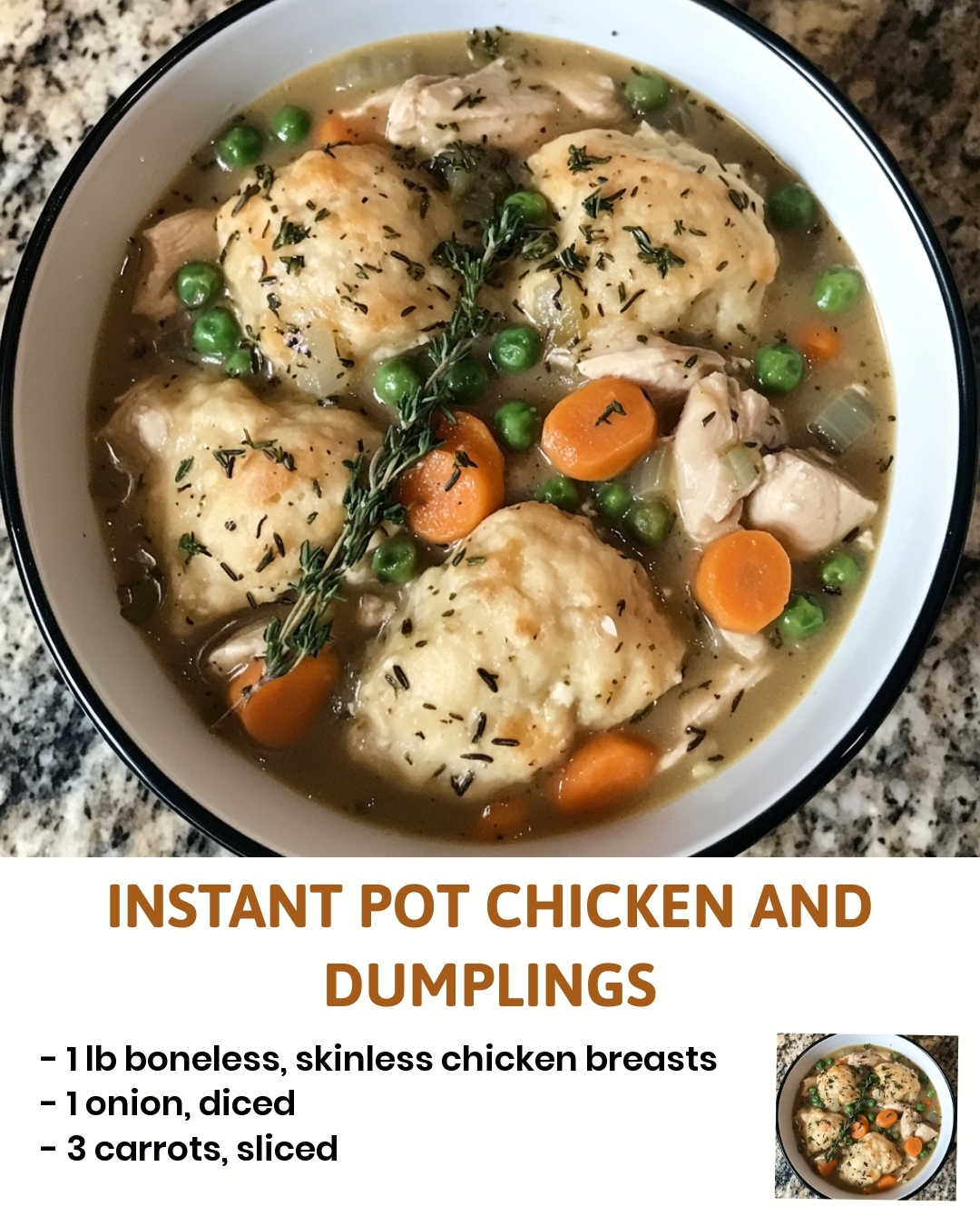 Instant Pot Chicken and Dumplings