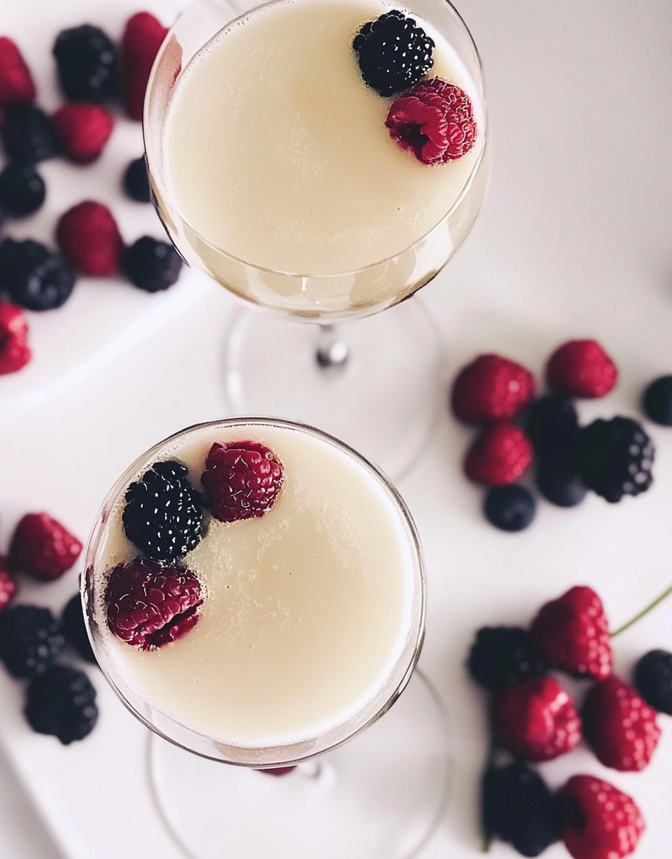 Champagne and Berry Panna Cotta Valentine’s Day