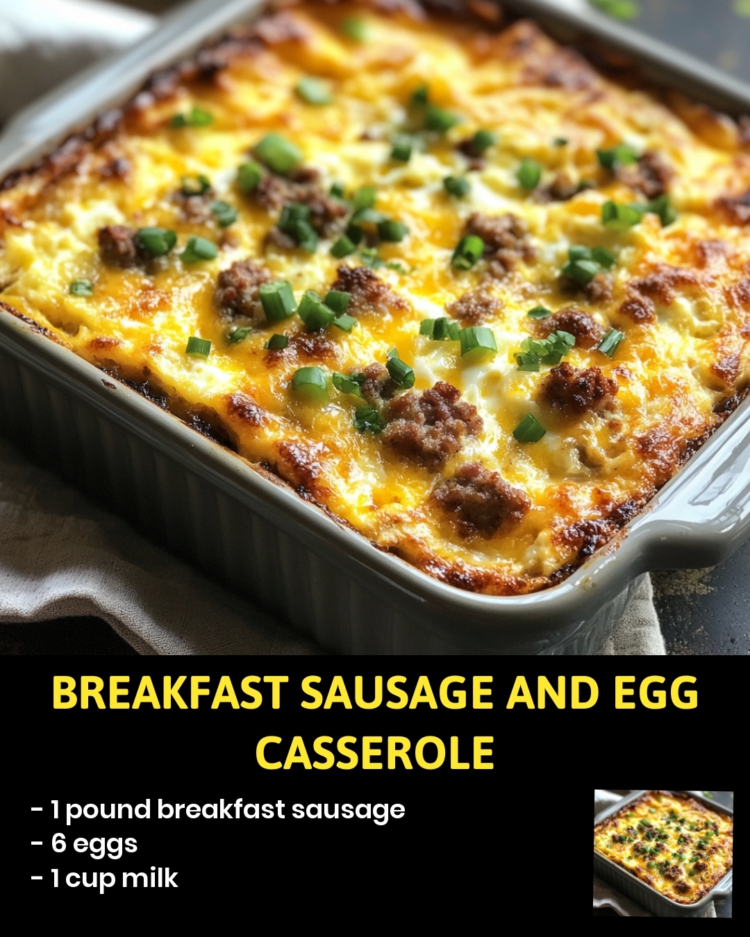 Breakfast Sausage and Egg Casserole