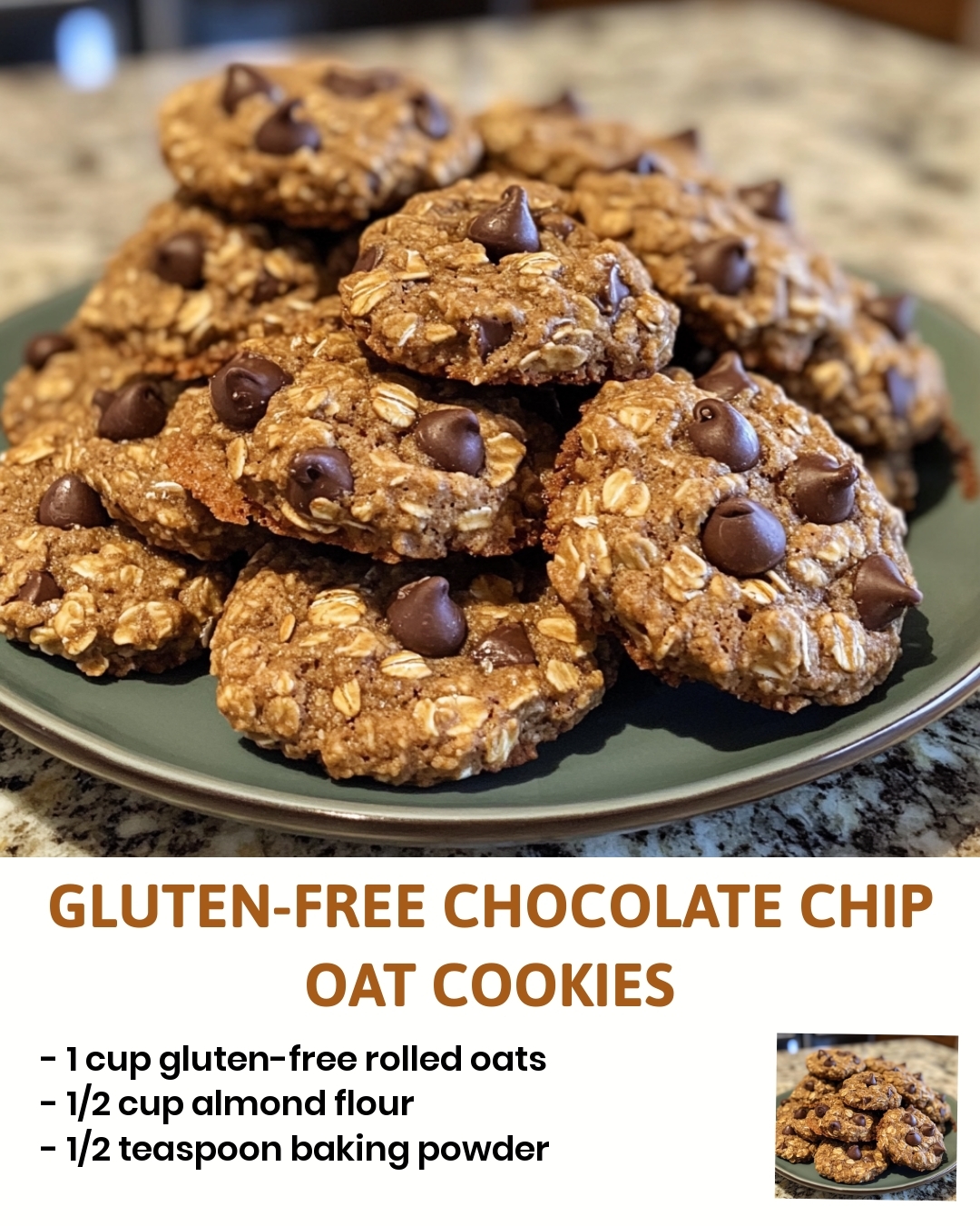 Gluten-Free Chocolate Chip Oat Cookies