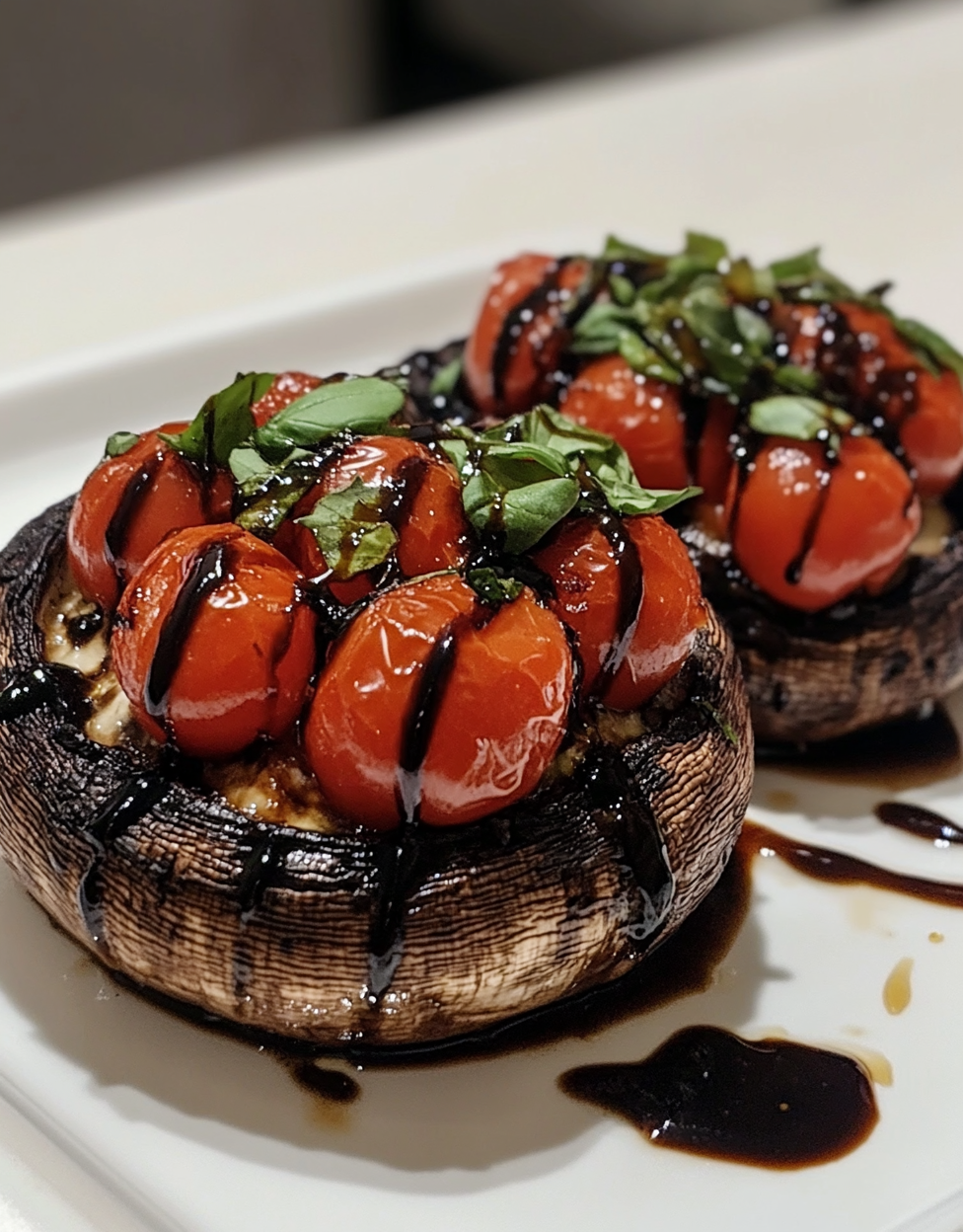 Caprese Stuffed Portobello Mushrooms Dinner Party