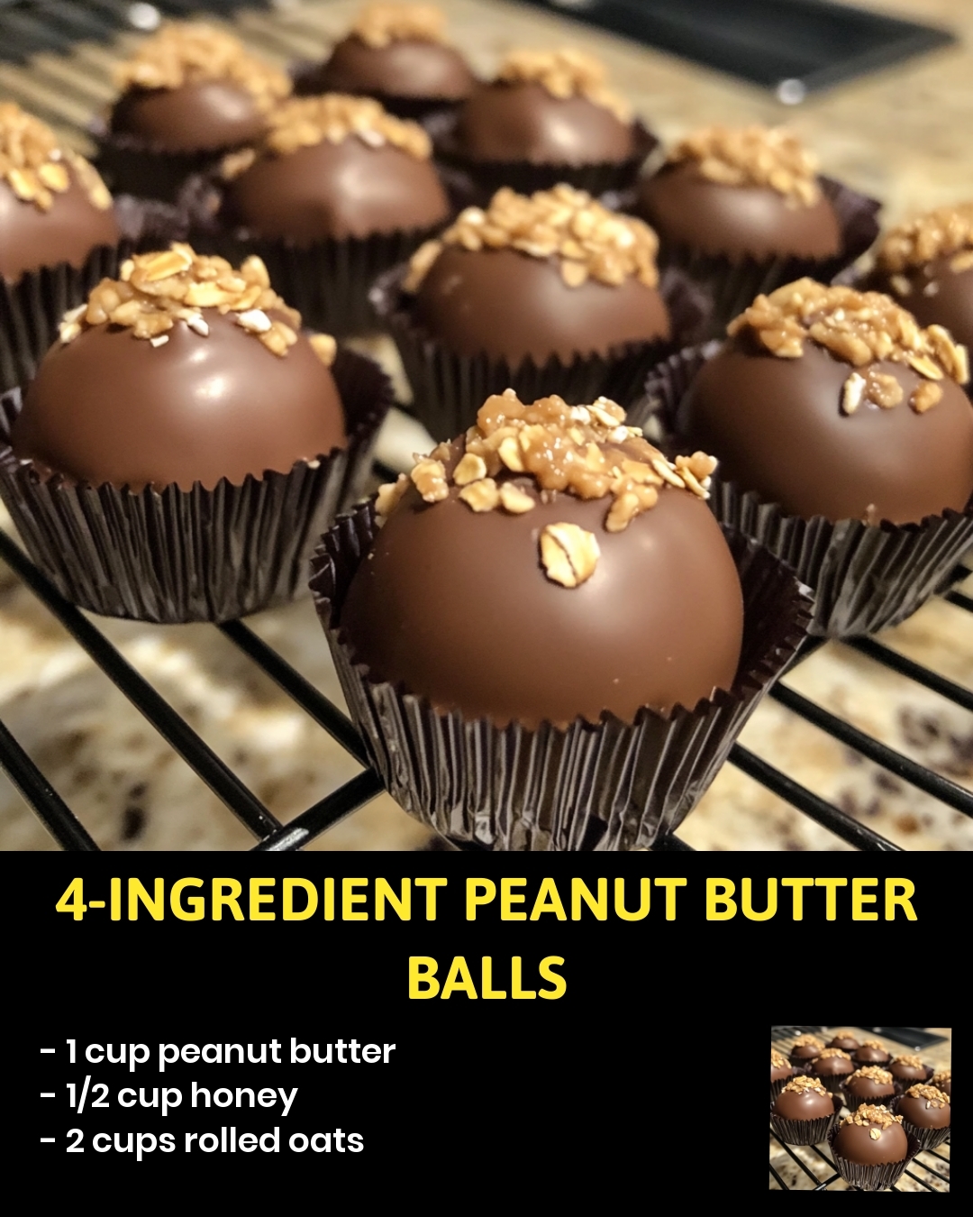 4-Ingredient Peanut Butter Balls