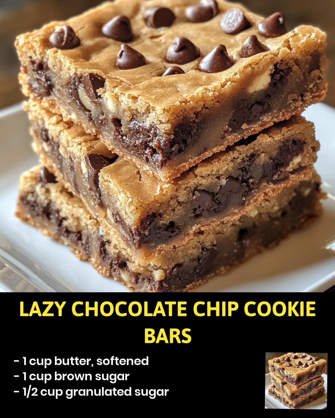 Lazy Chocolate Chip Cookie Bars