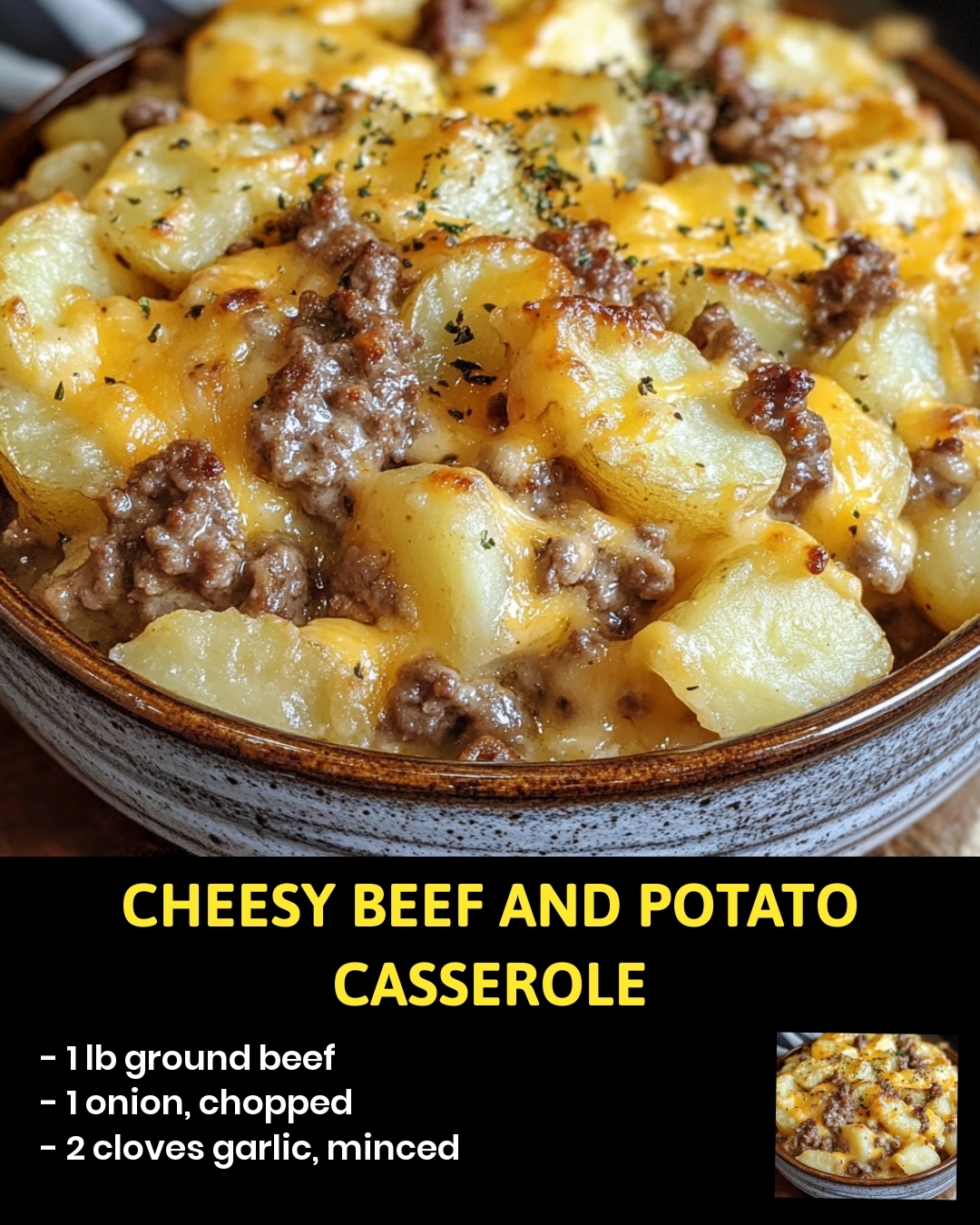 Cheesy Beef and Potato Casserole