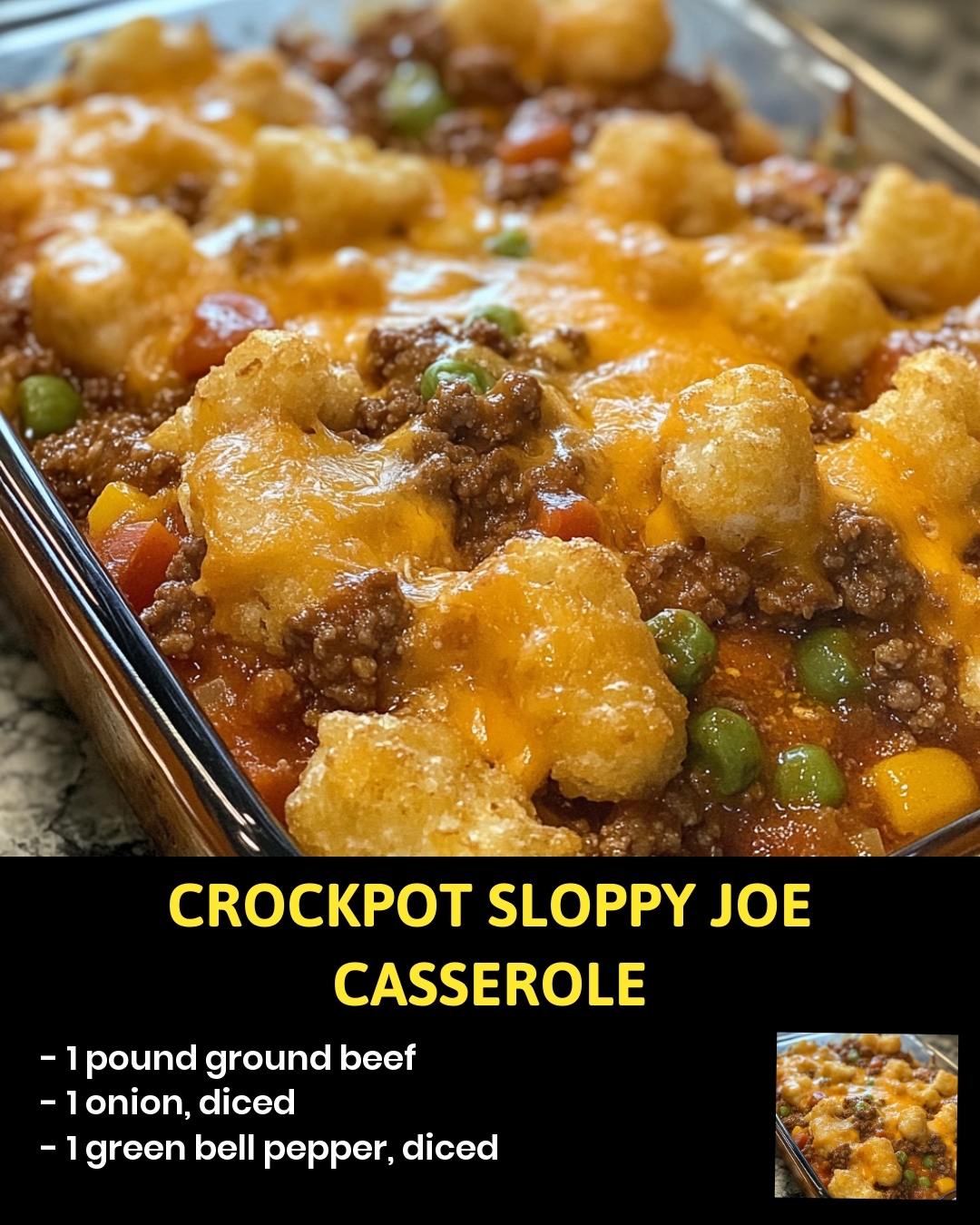 Crockpot Sloppy Joe Casserole