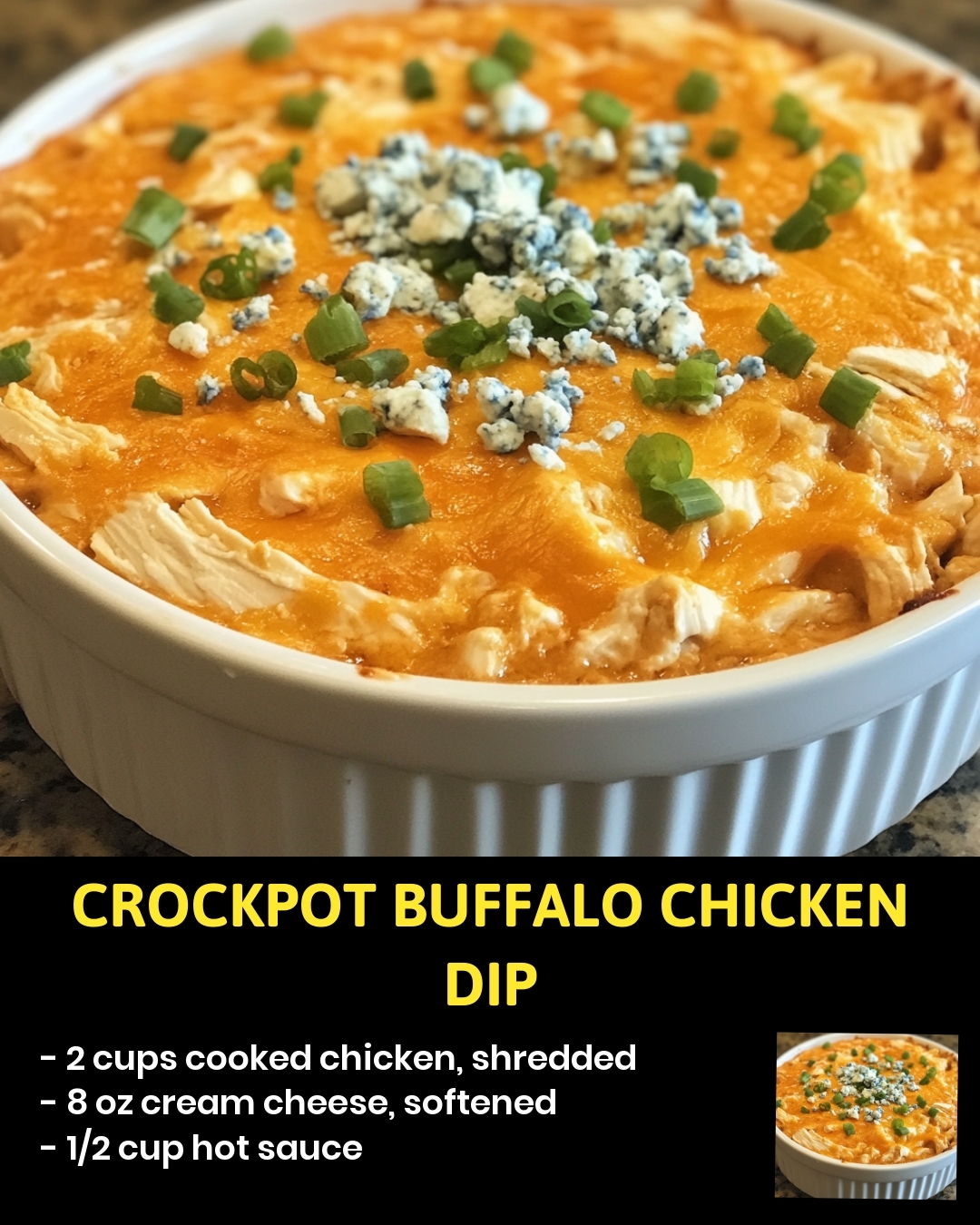 Crockpot Buffalo Chicken Dip