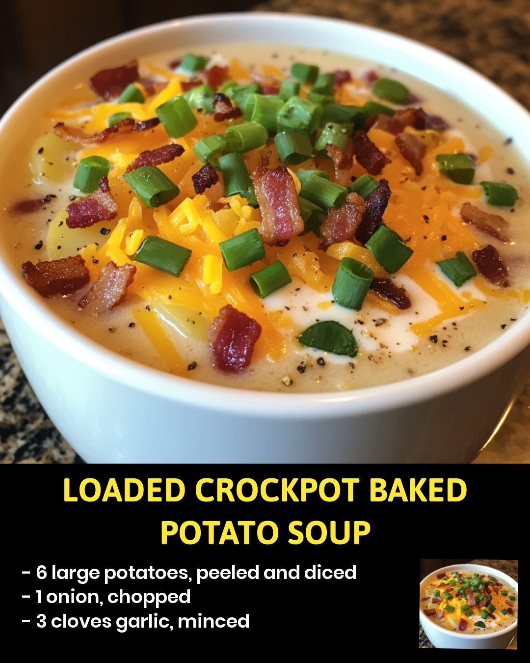 Loaded Crockpot Baked Potato Soup