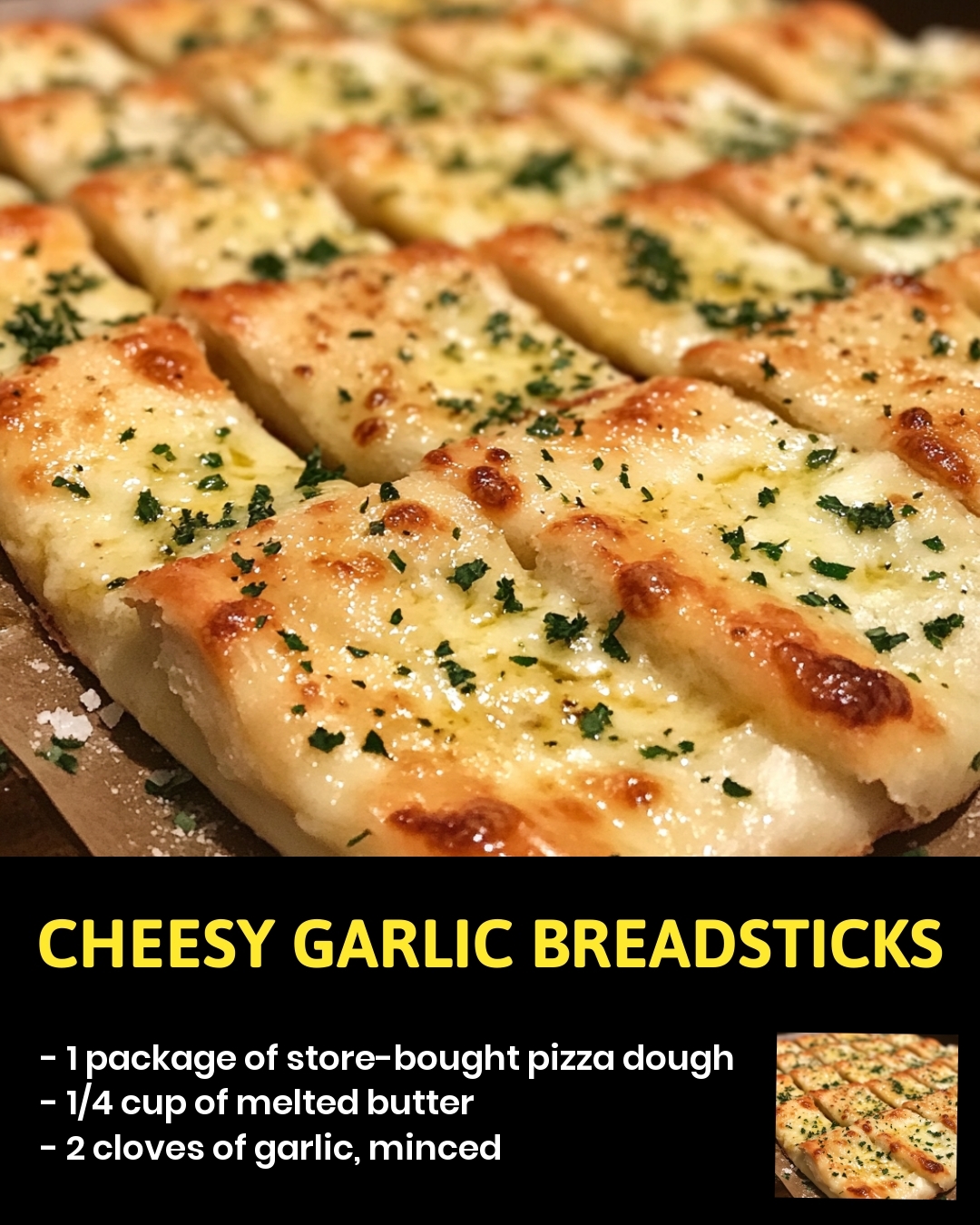 Cheesy Garlic Breadsticks