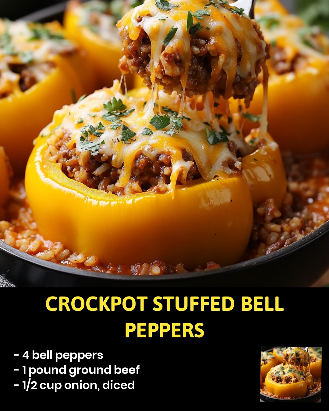Crockpot Stuffed Bell Peppers