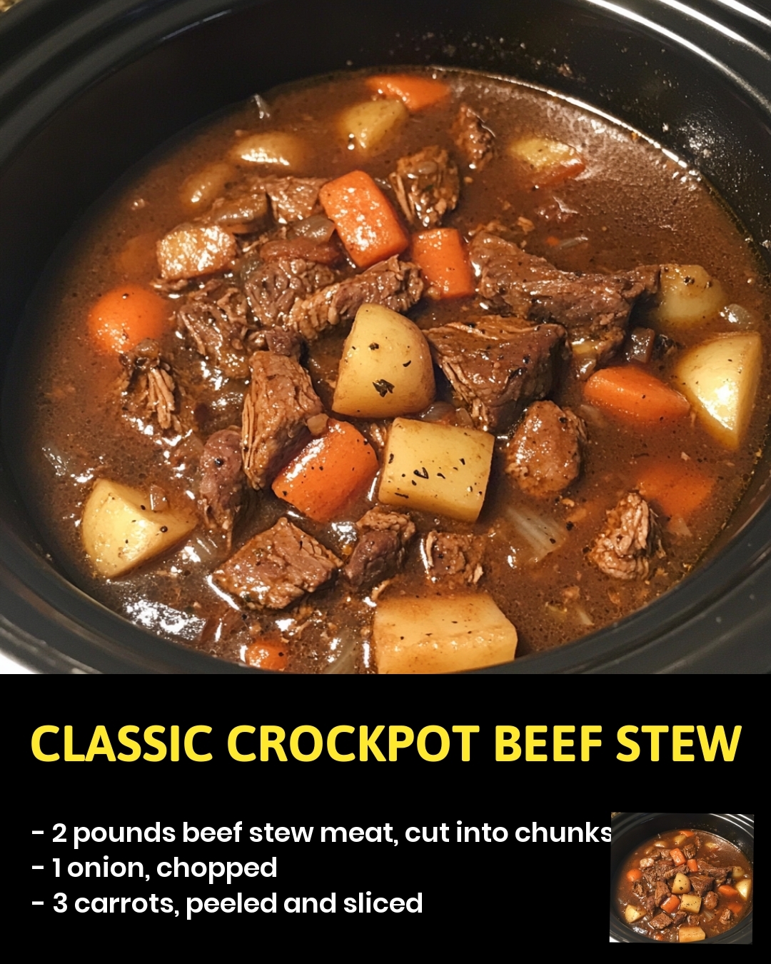 Classic Crockpot Beef Stew
