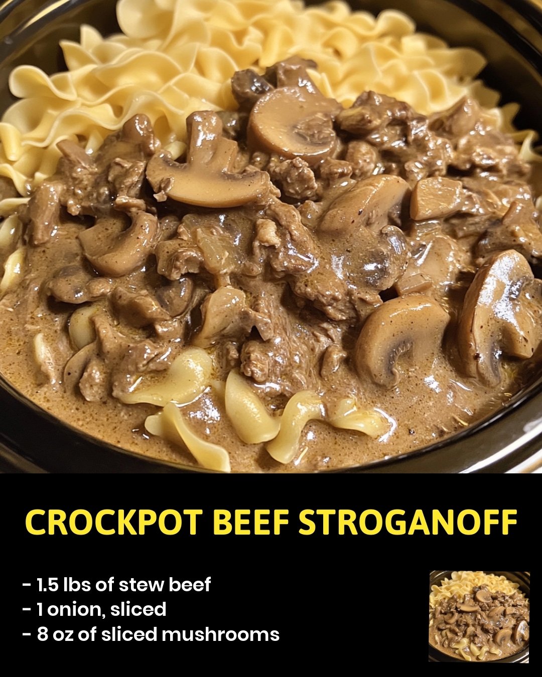 Crockpot Beef Stroganoff