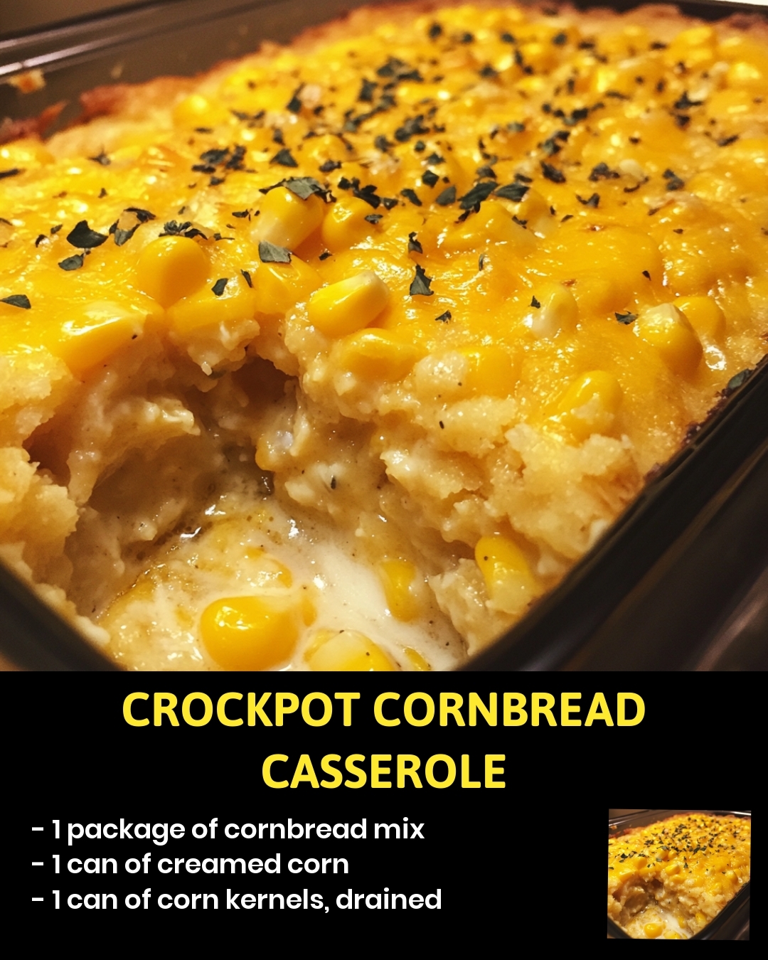 Crockpot Cornbread Casserole
