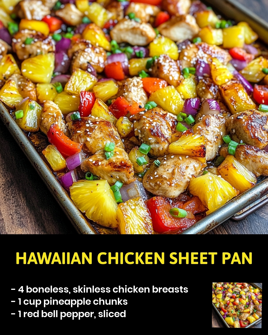 Hawaiian Chicken Sheet Pan