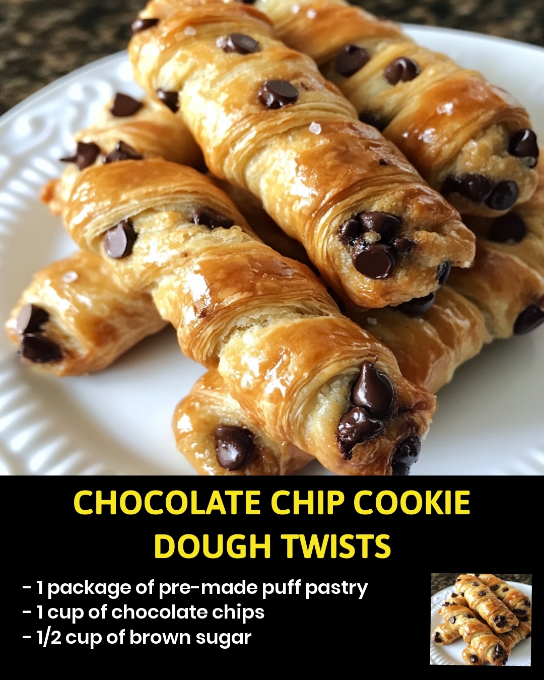 Chocolate Chip Cookie Dough Twists