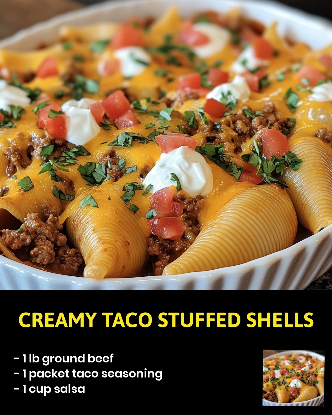 Creamy Taco Stuffed Shells