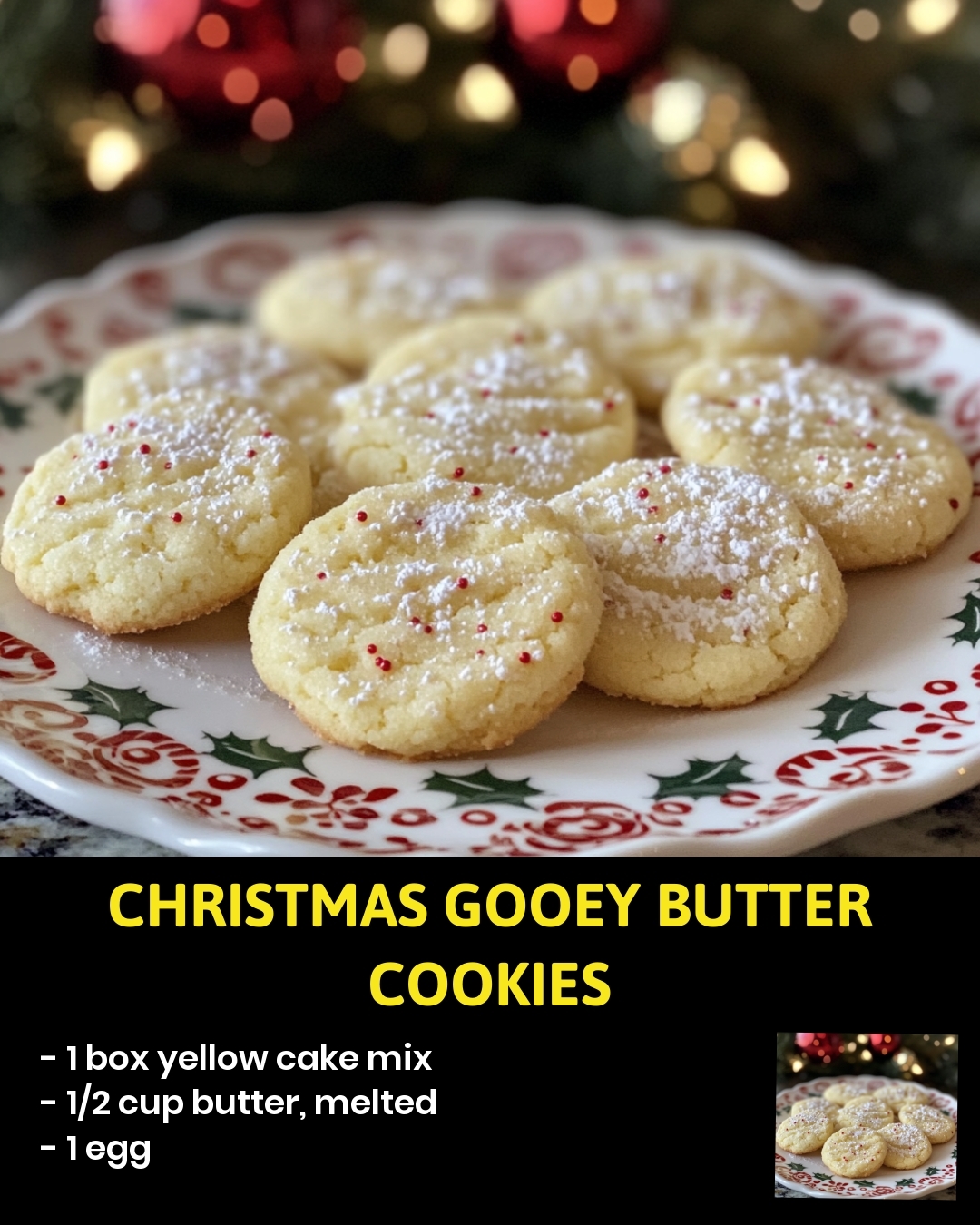 Christmas Gooey Butter Cookies