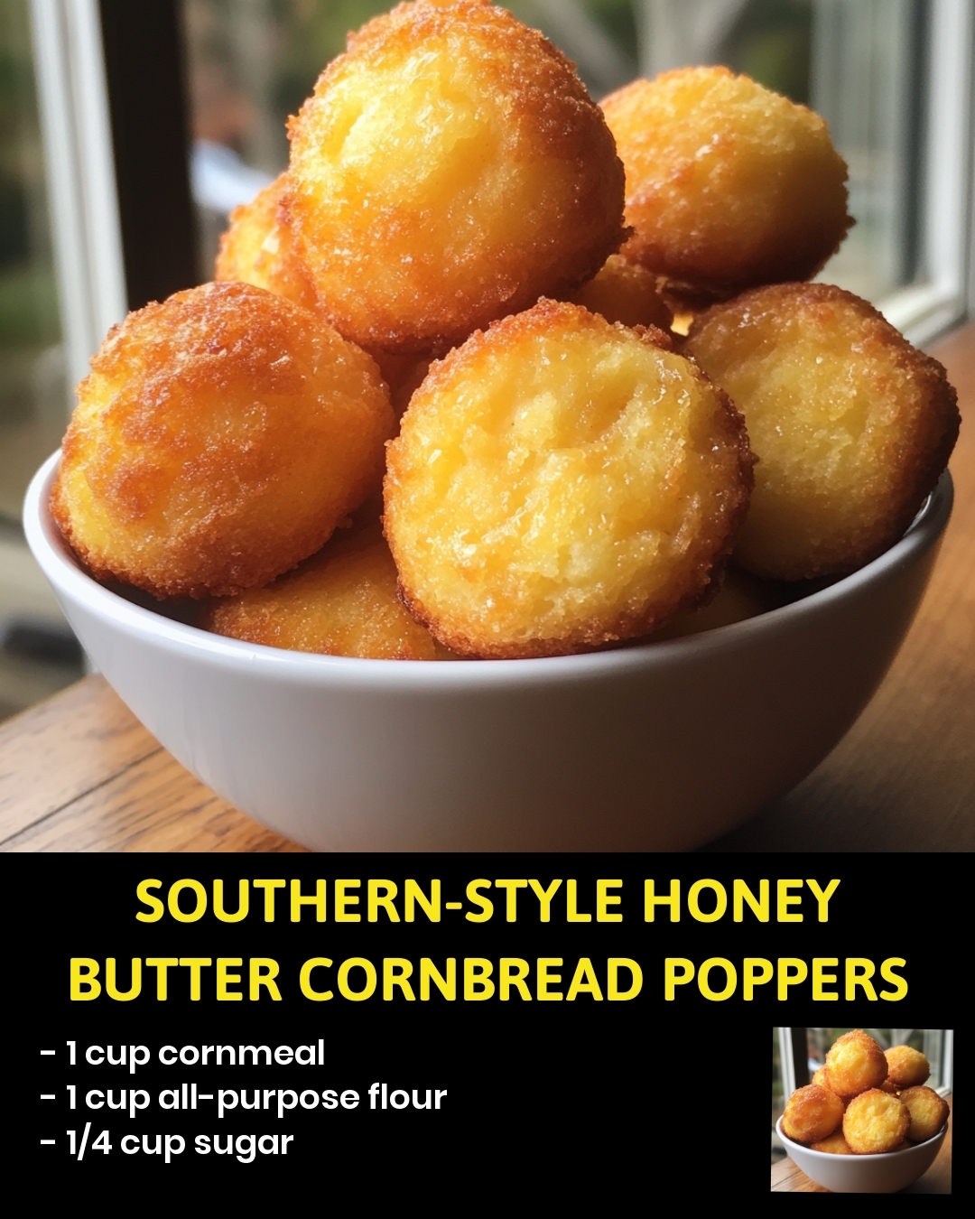 Southern-Style Honey Butter Cornbread Poppers