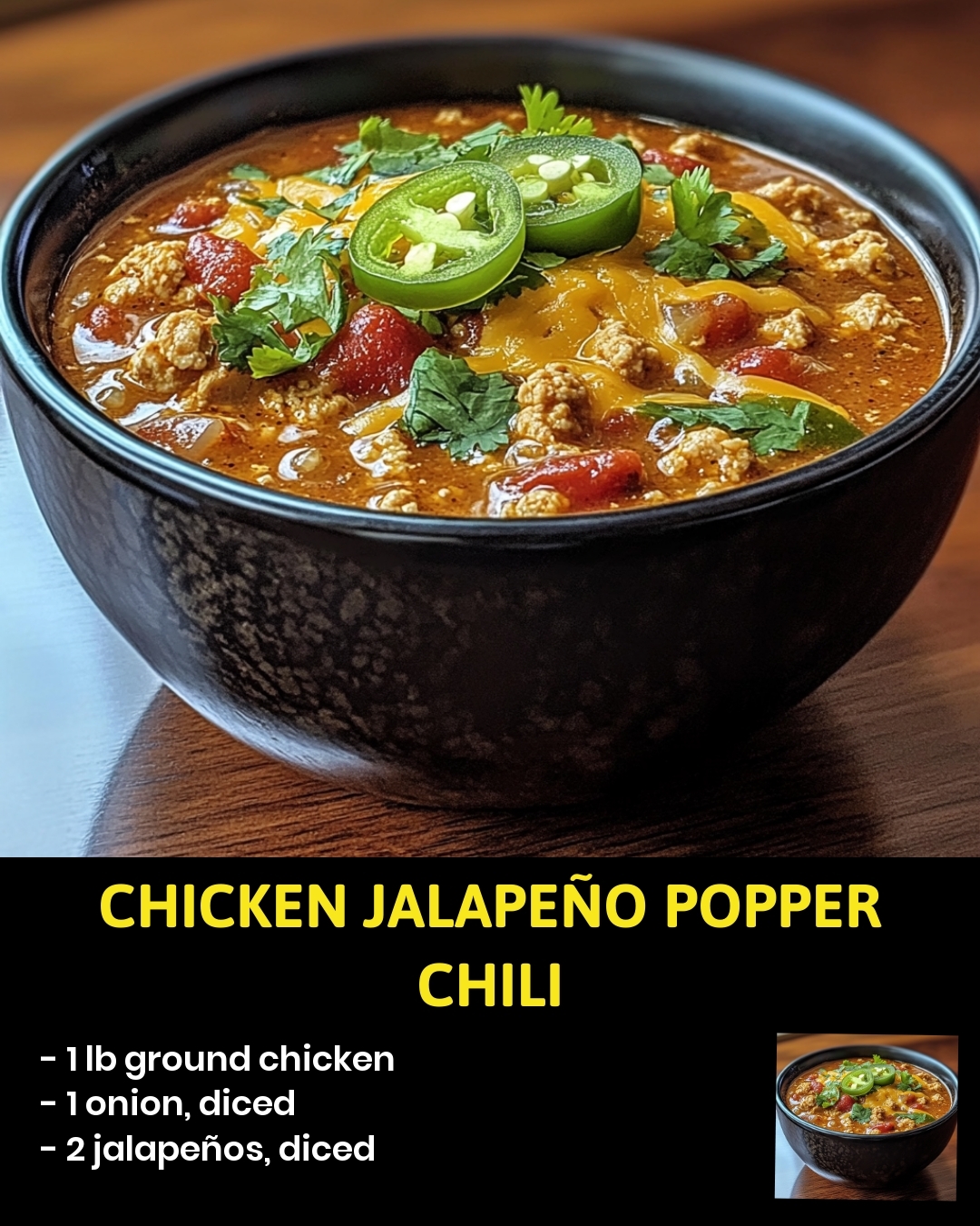 Chicken Jalapeño Popper Chili