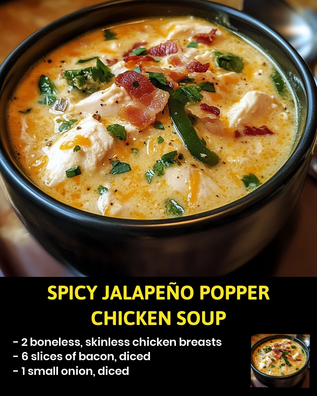 Spicy Jalapeño Popper Chicken Soup