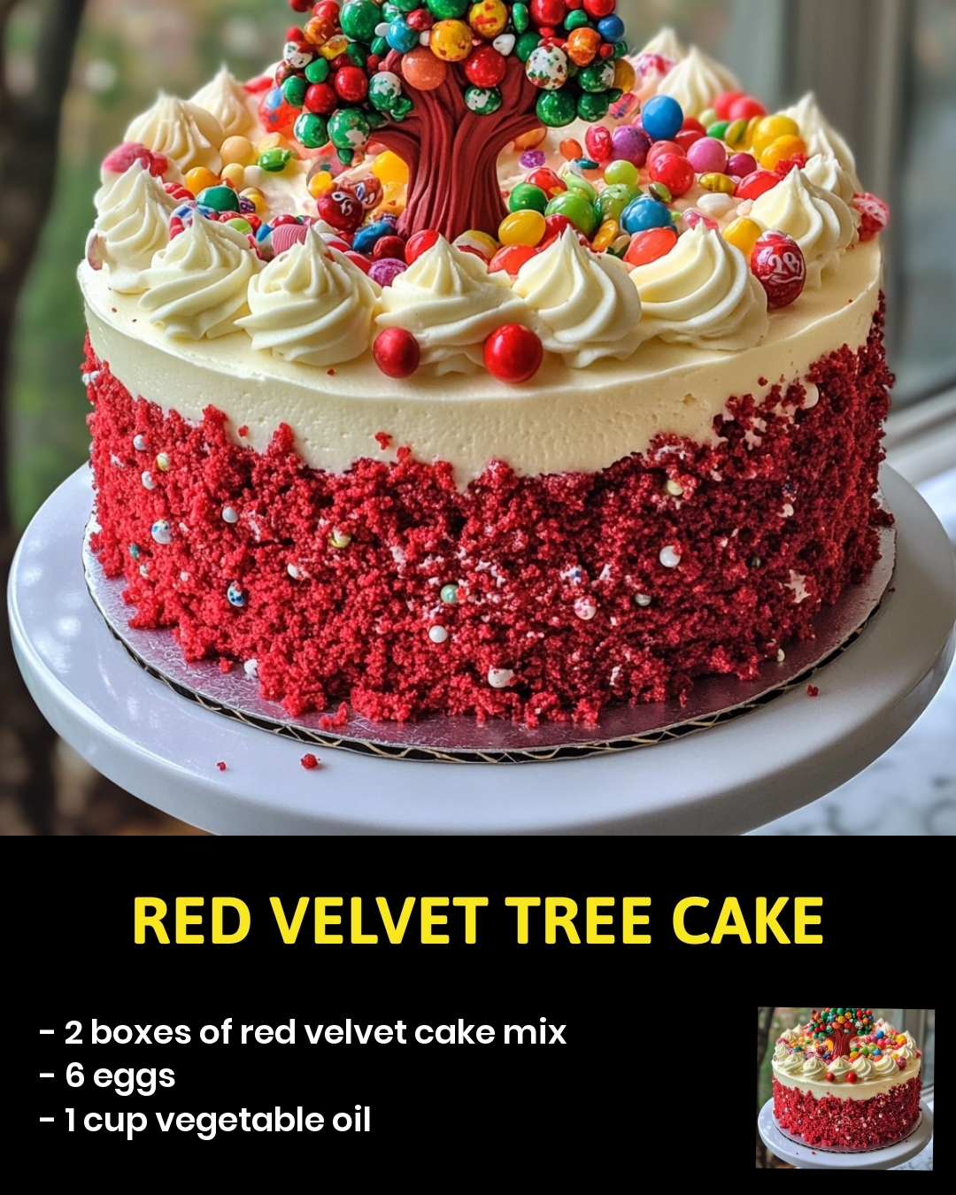 Red Velvet Tree Cake