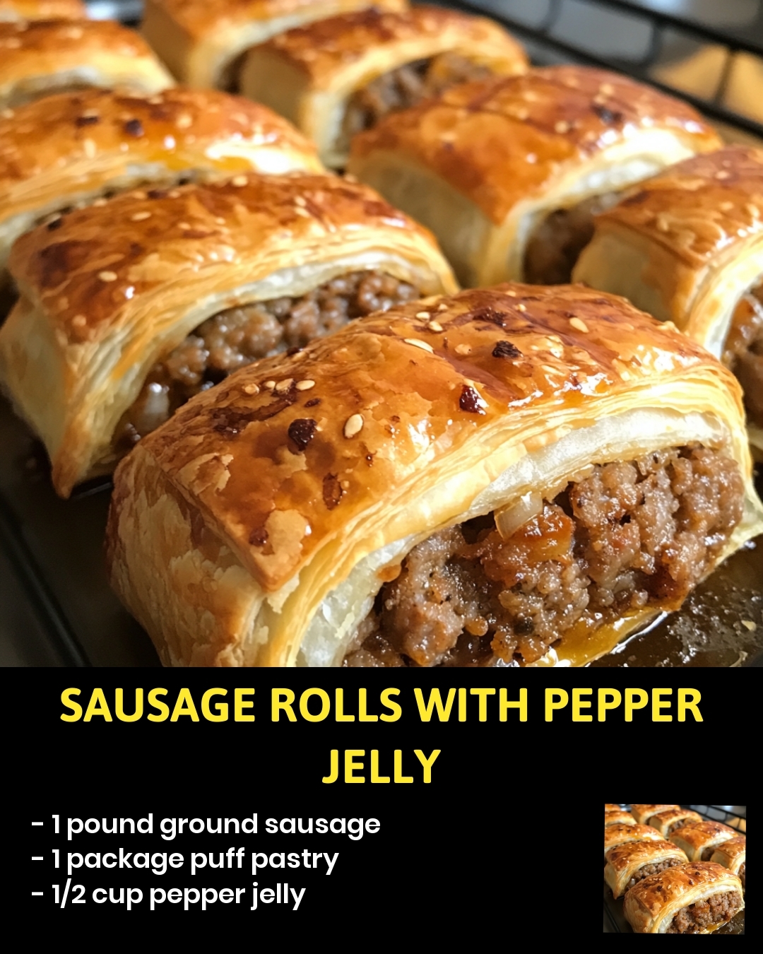 Sausage Rolls with Pepper Jelly