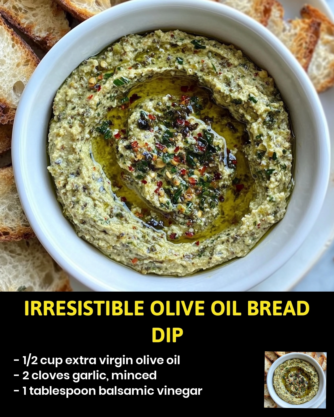 Irresistible Olive Oil Bread Dip