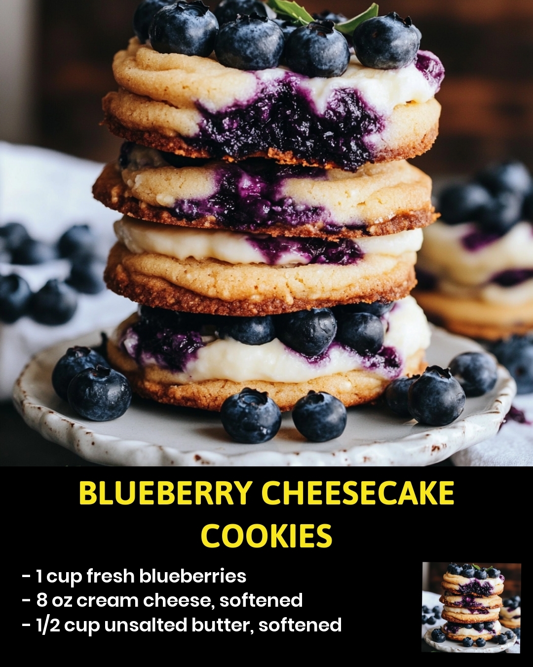 Blueberry Cheesecake Cookies