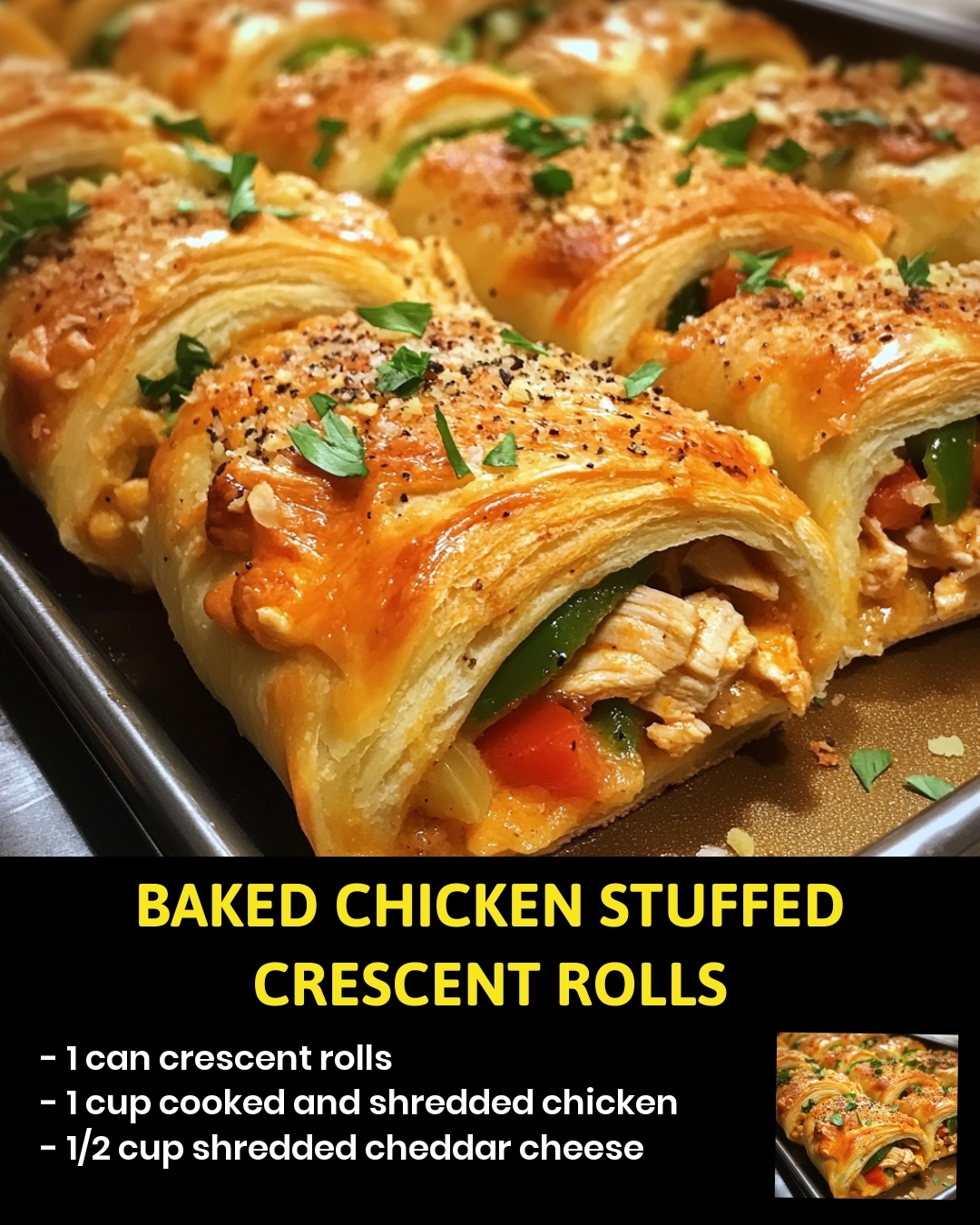 Baked Chicken Stuffed Crescent Rolls
