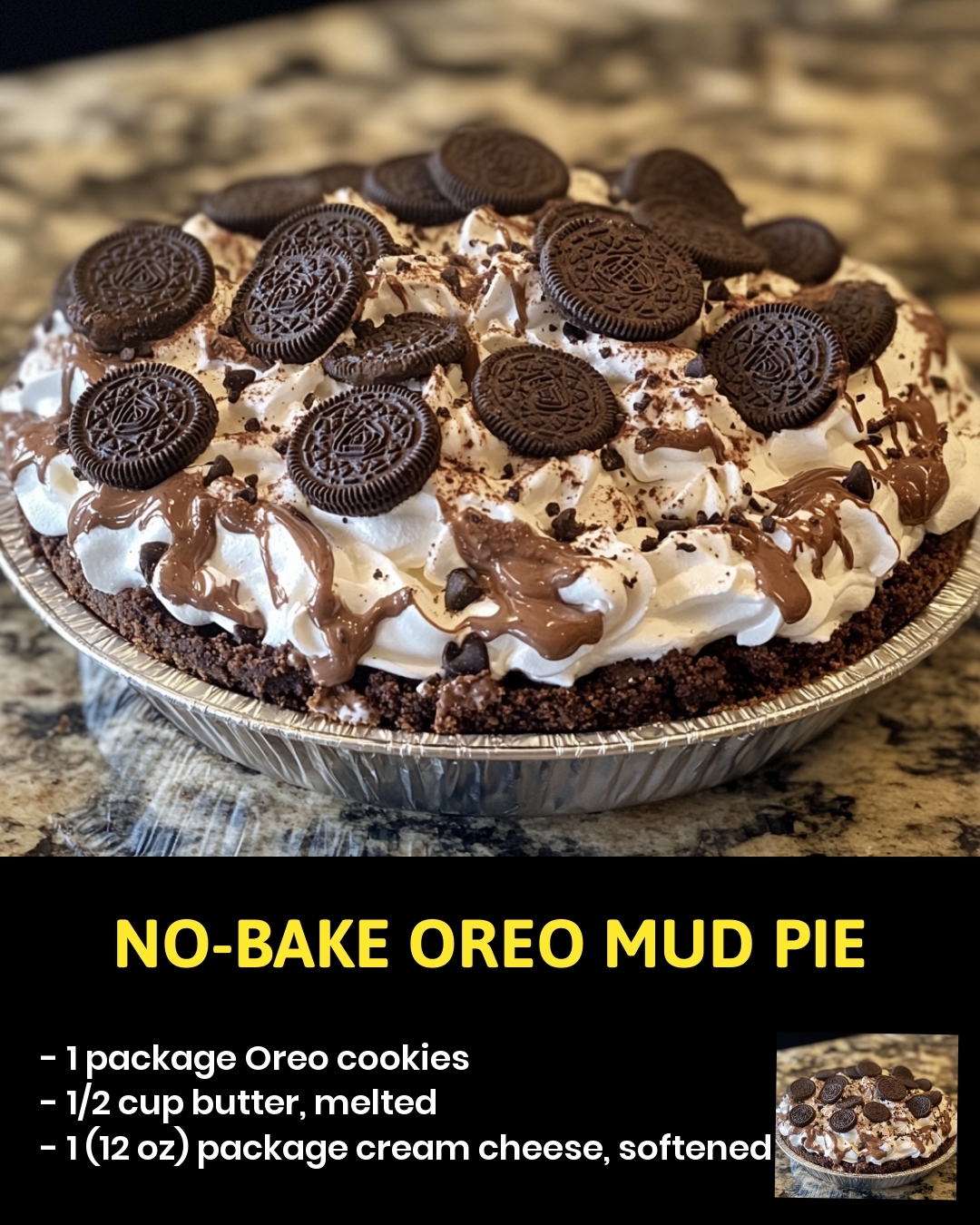 No-Bake Oreo Mud Pie