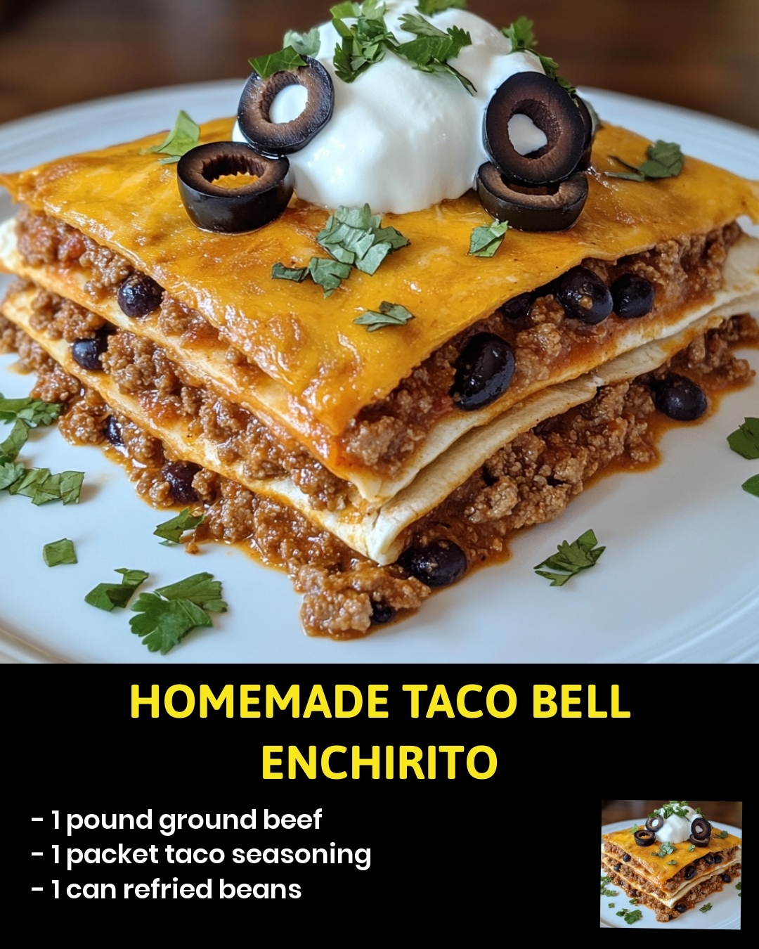 Homemade Taco Bell Enchirito