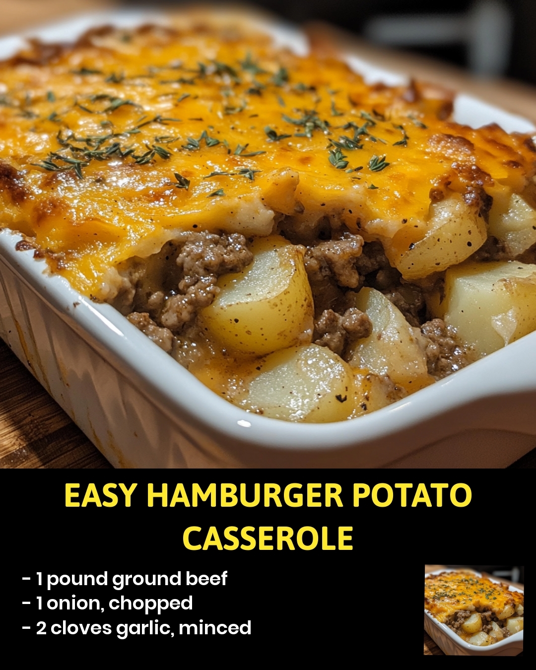 Easy Hamburger Potato Casserole