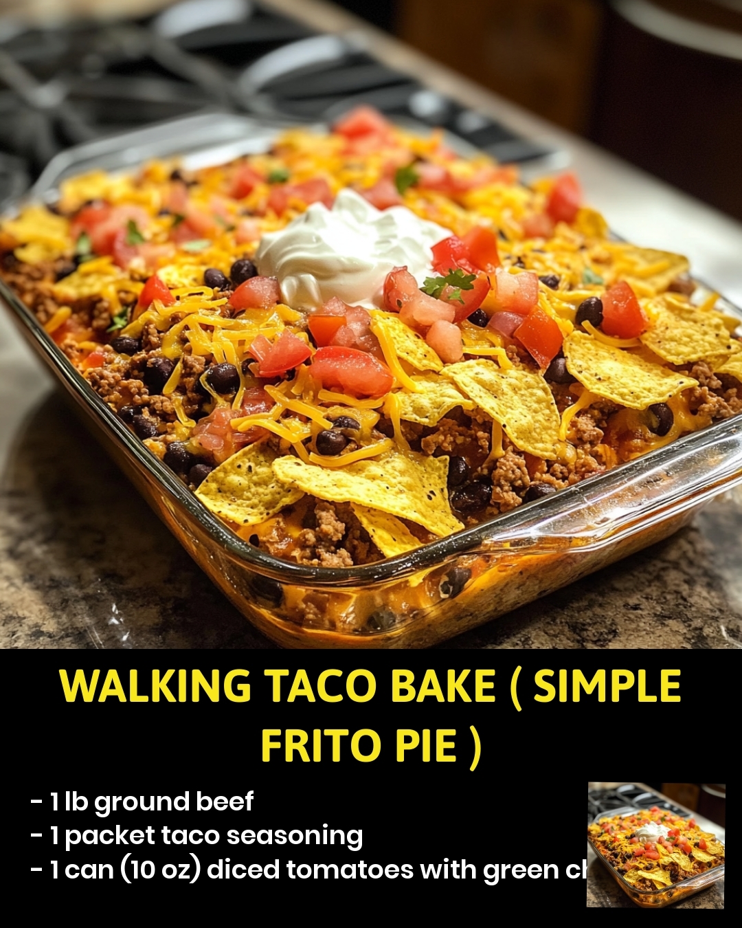 Walking Taco Bake (Simple Frito Pie)