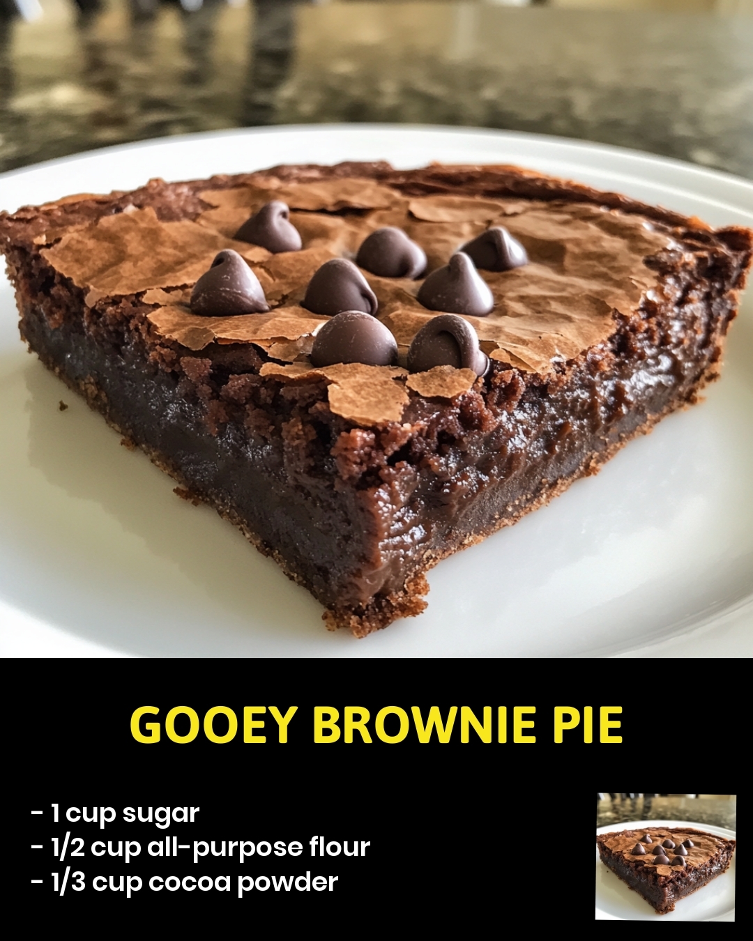 Gooey Brownie Pie