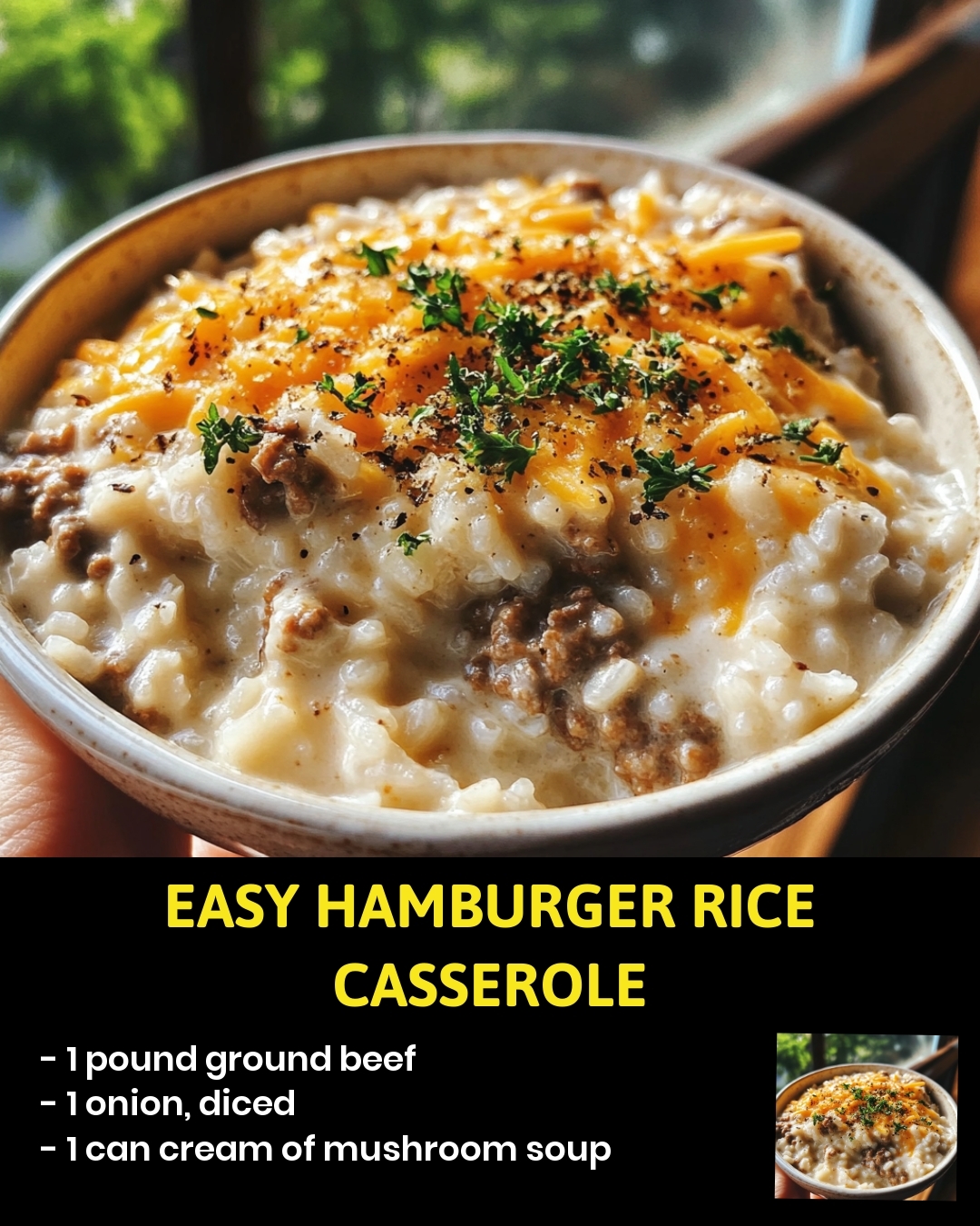 Easy Hamburger Rice Casserole
