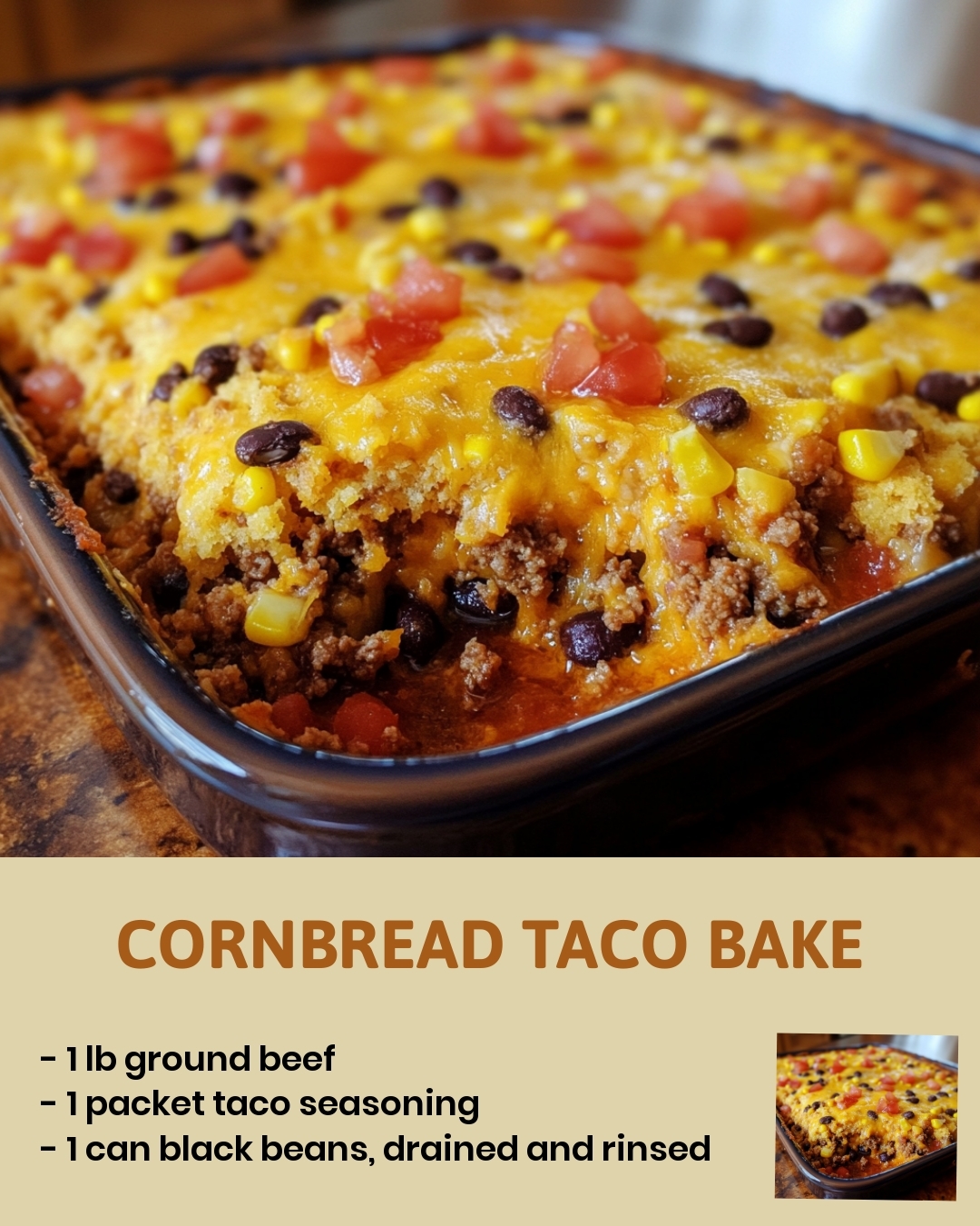 Cornbread Taco Bake