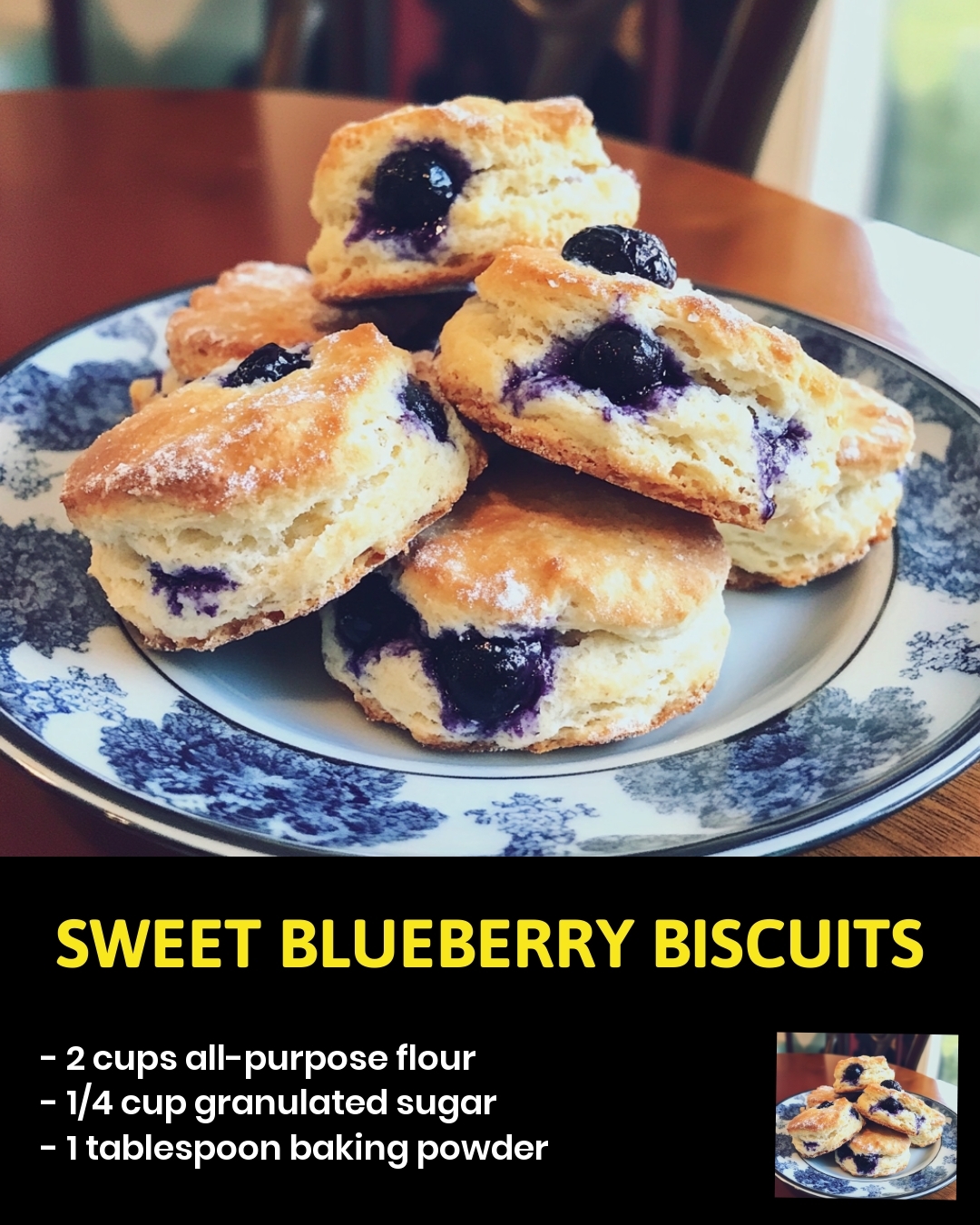 Sweet Blueberry Biscuits