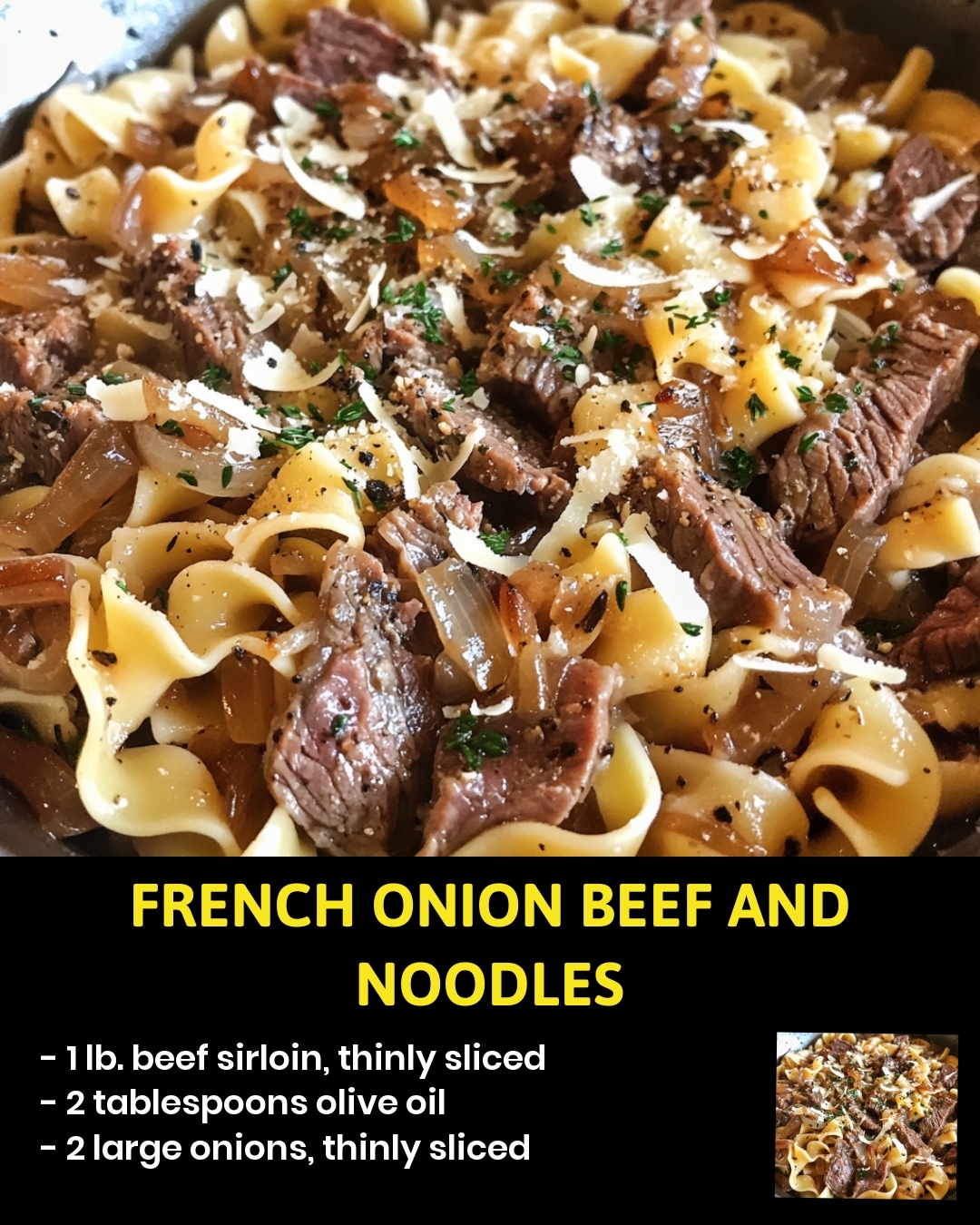 French Onion Beef and Noodles