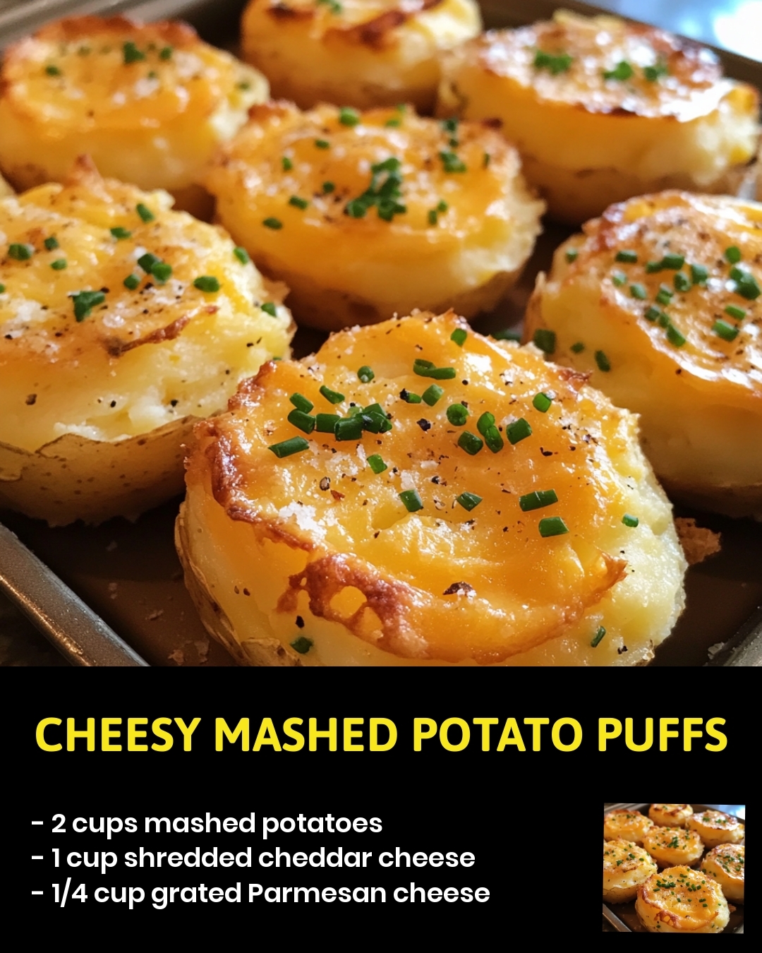 Cheesy Mashed Potato Puffs