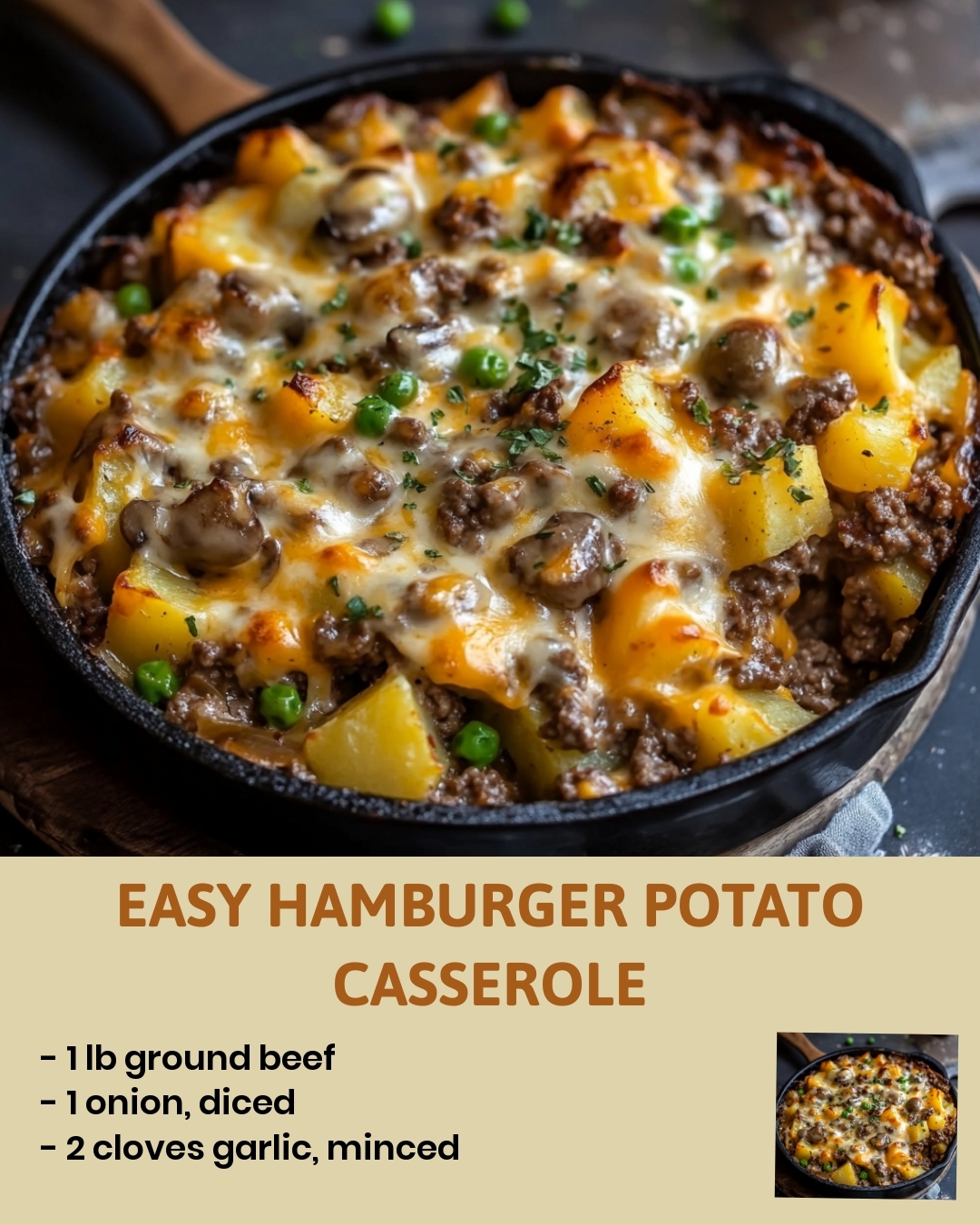 Easy Hamburger Potato Casserole