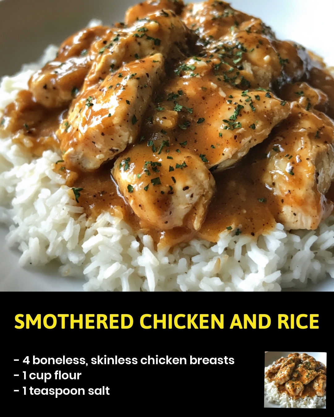 Smothered Chicken and Rice