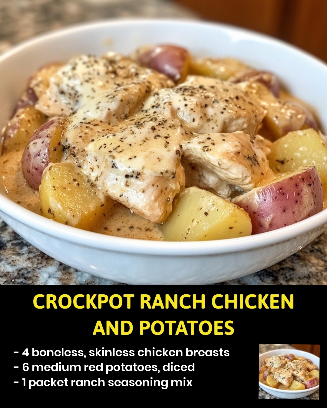 Crockpot Ranch Chicken and Potatoes