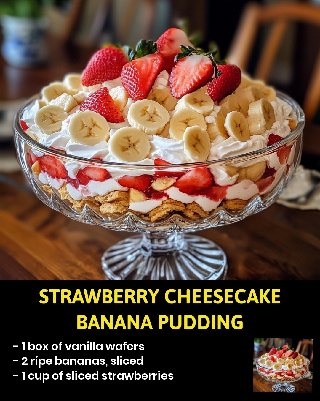 Strawberry Cheesecake Banana Pudding