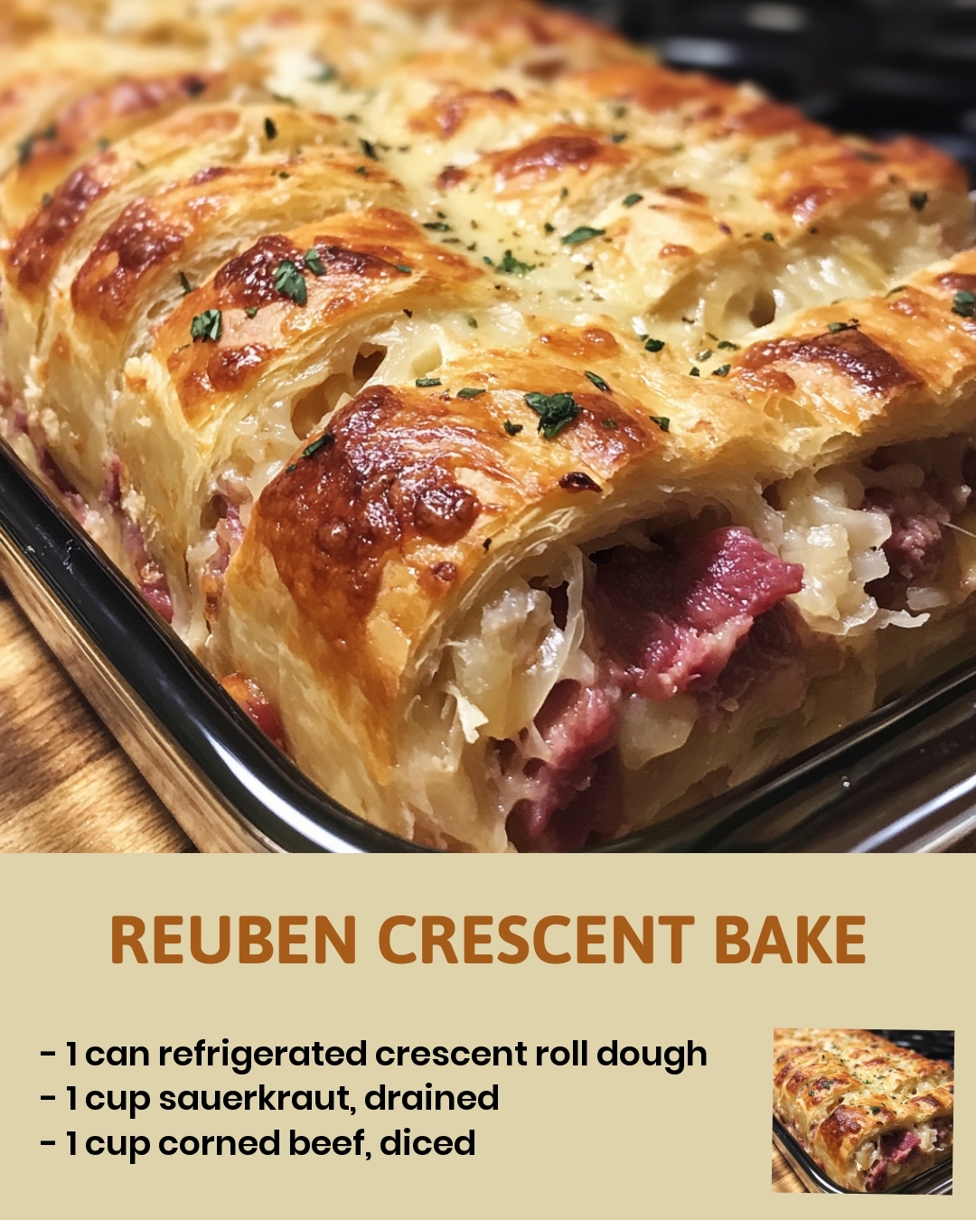 Reuben Crescent Bake
