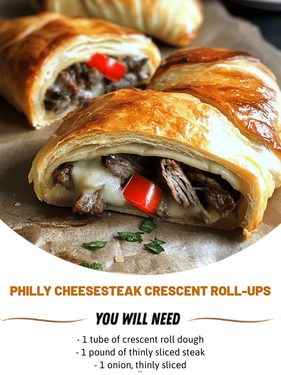 Philly Cheesesteak Crescent Roll-Ups