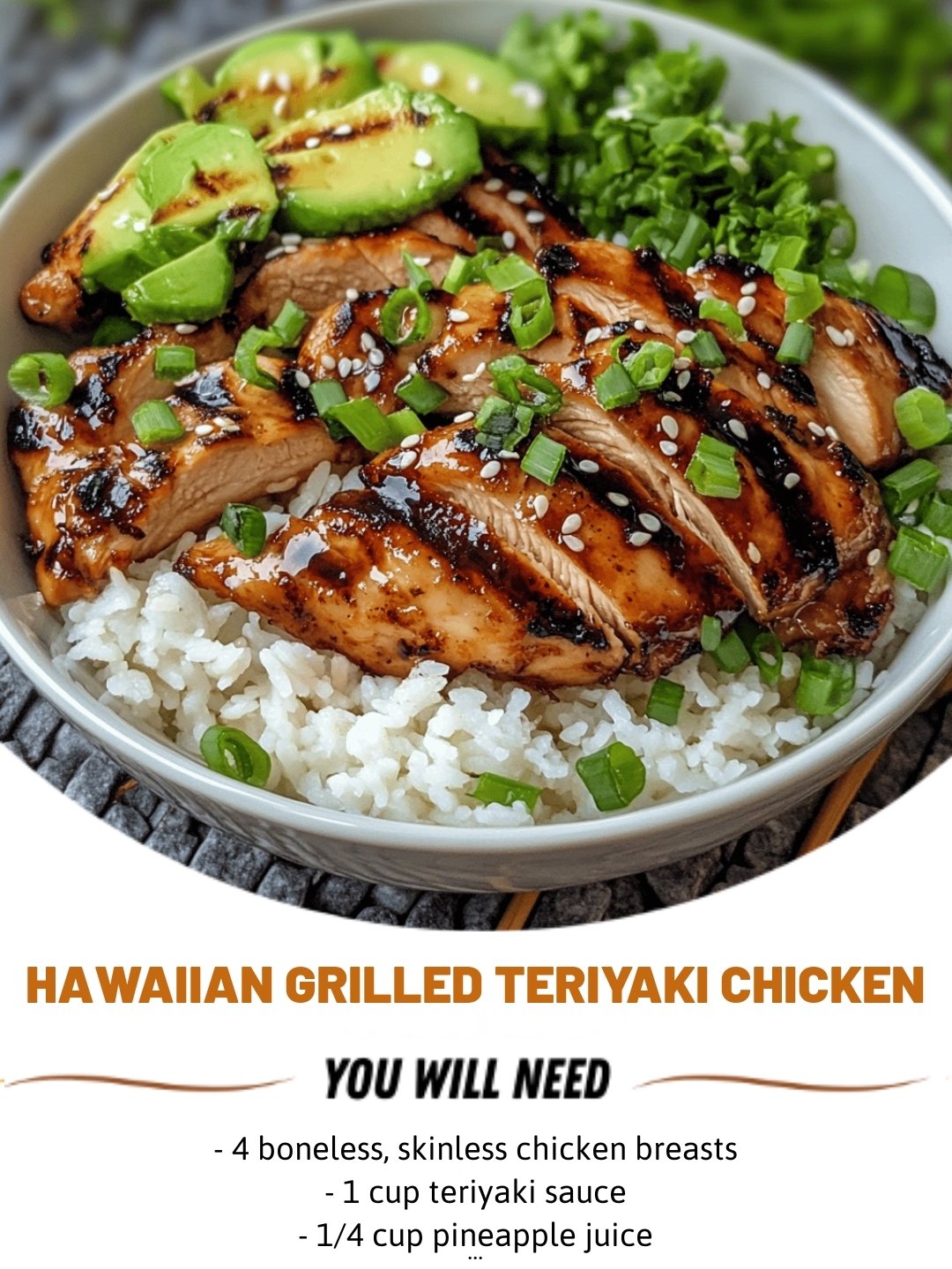 Hawaiian Grilled Teriyaki Chicken