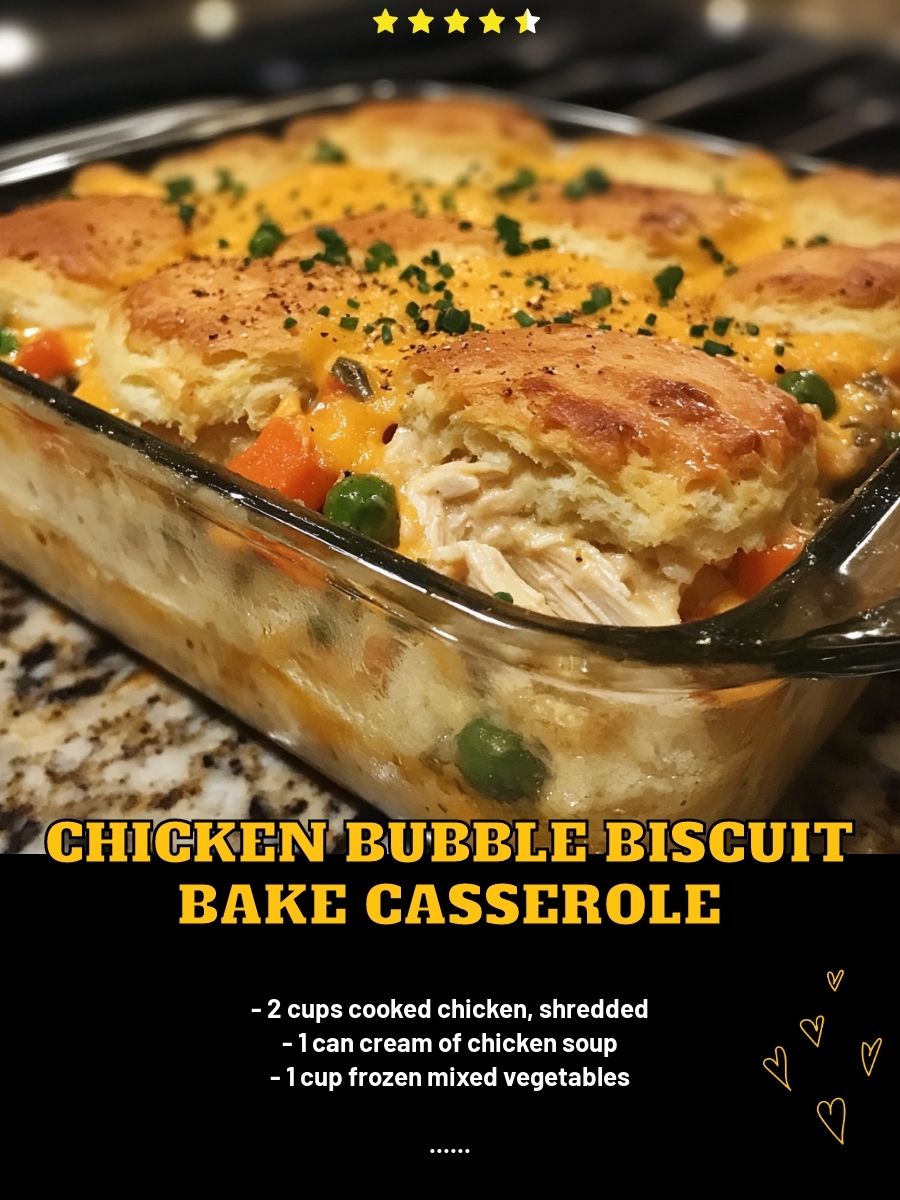 Chicken Bubble Biscuit Bake Casserole