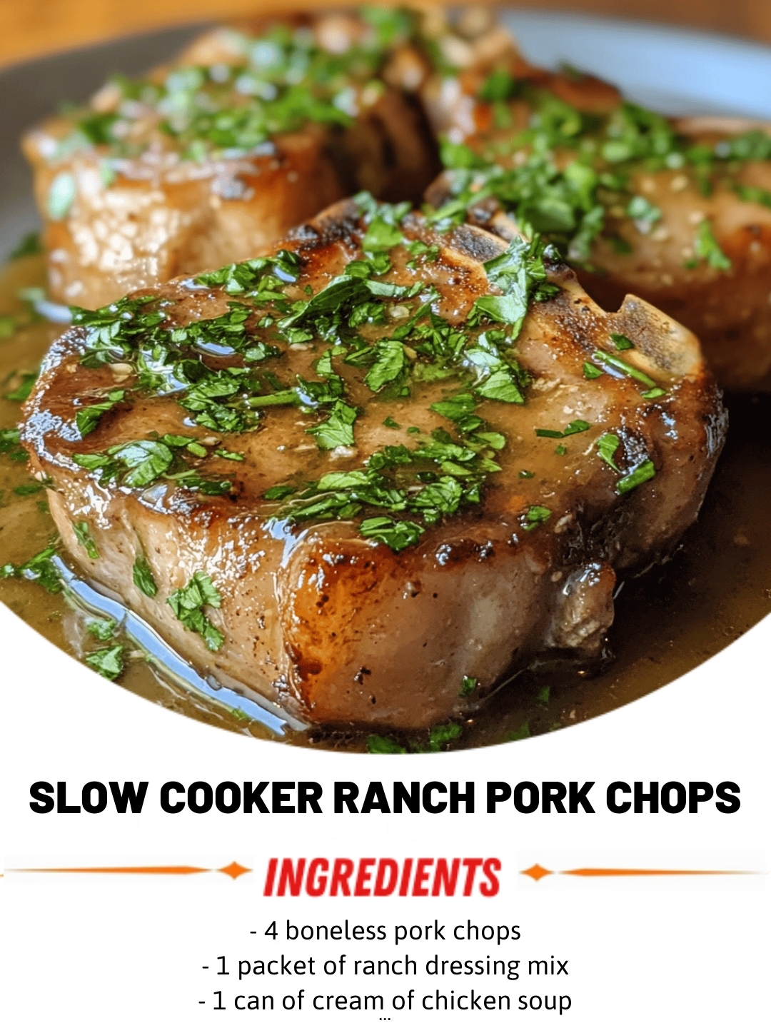 Slow Cooker Ranch Pork Chops