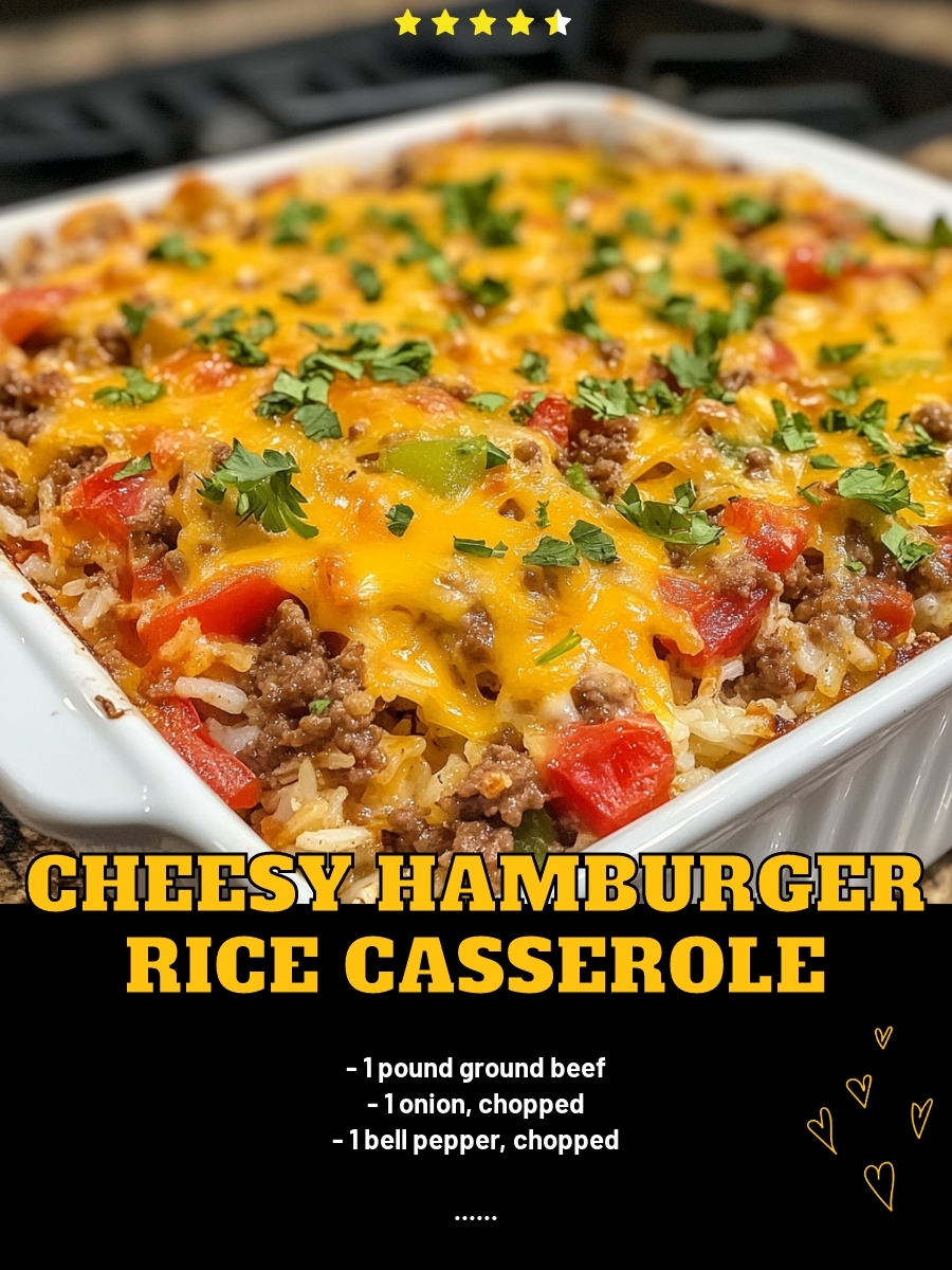 Cheesy Hamburger Rice Casserole